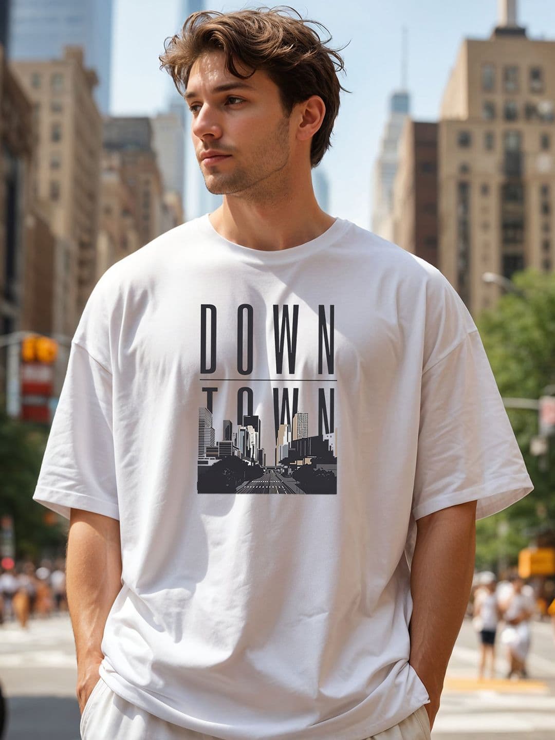 SMARTEES Downtown Graphic Oversized Cotton T-shirt - view 1