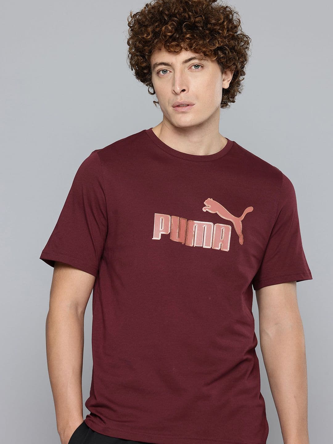 Puma Foil Brand Logo Printed Pure Cotton T-shirt - view 1