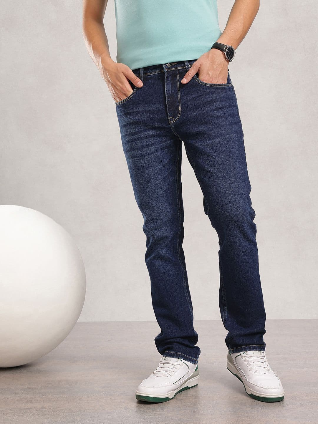Nautica Men Straight Fit Mid-Rise Stretchable Jeans - view 1