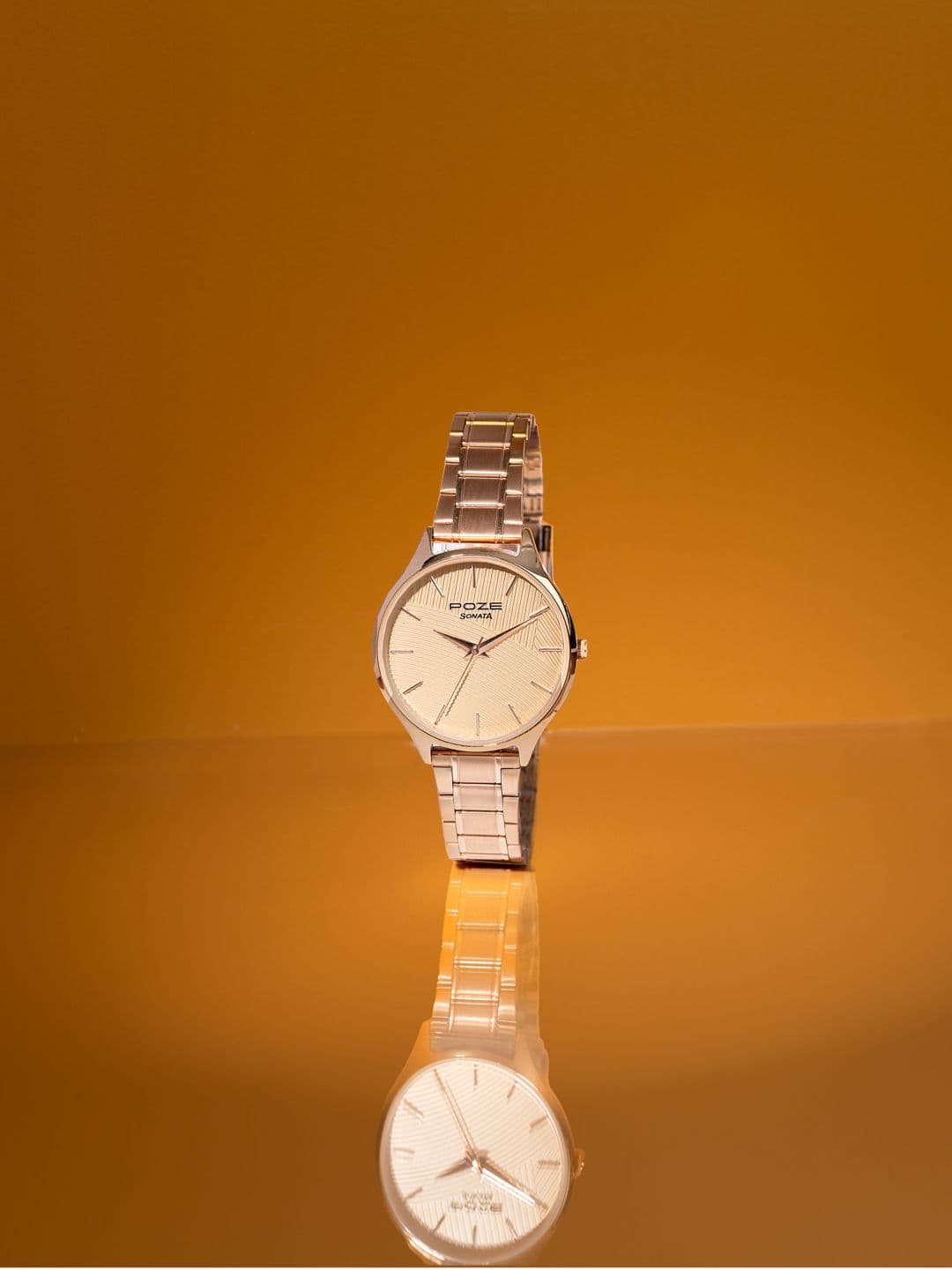 Sonata Women Dial & Stainless Steel Bracelet Style Straps Analogue Watch SP80111WM03 - view 1