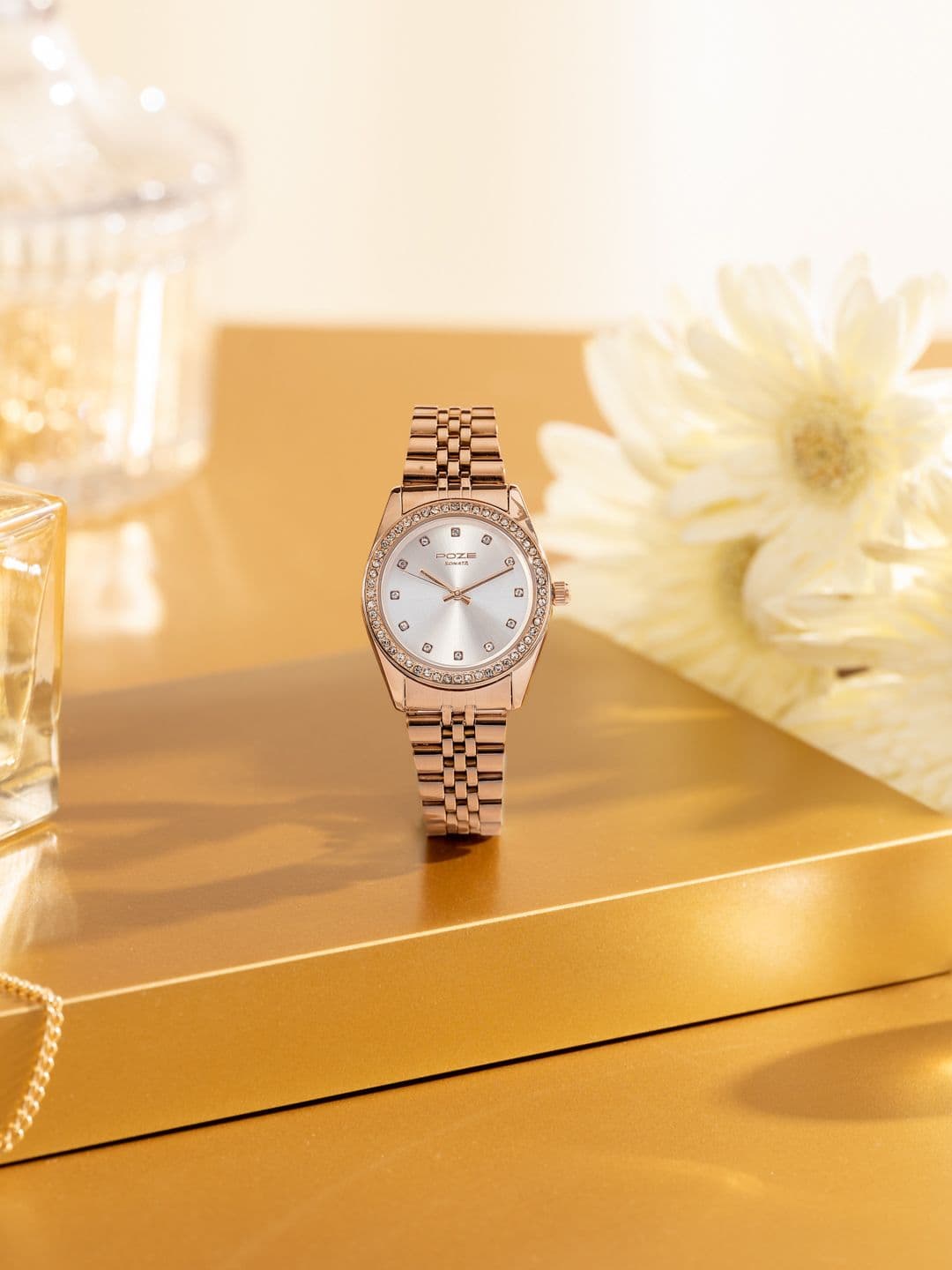 Sonata Women Embellished Dial & Stainless Steel Straps Analogue Watch SP80118WM01 - view 1