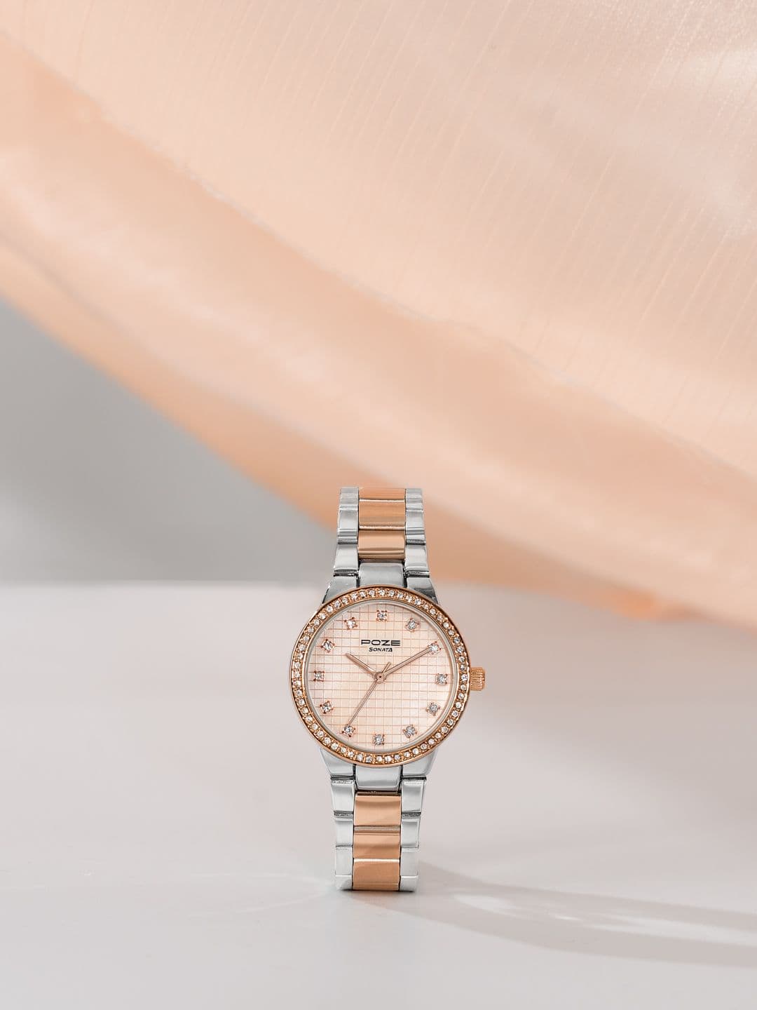 Sonata Women Dial & Stainless Steel Bracelet Style Straps Analogue Watch SP80120KM01 - view 1