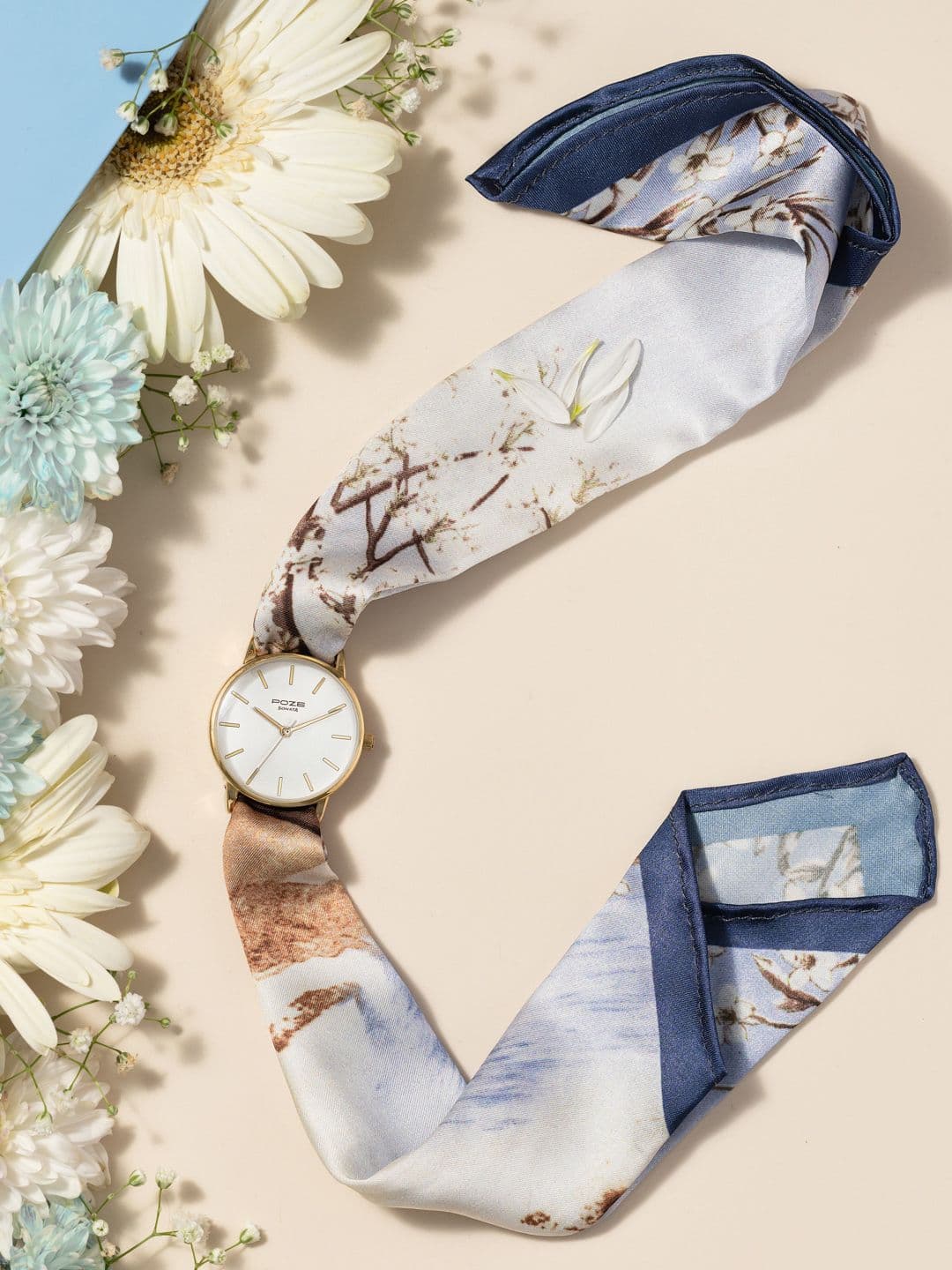 Sonata Blooms Women Dial & Bracelet Style Straps Analogue Watch SP80126YF01W - view 1