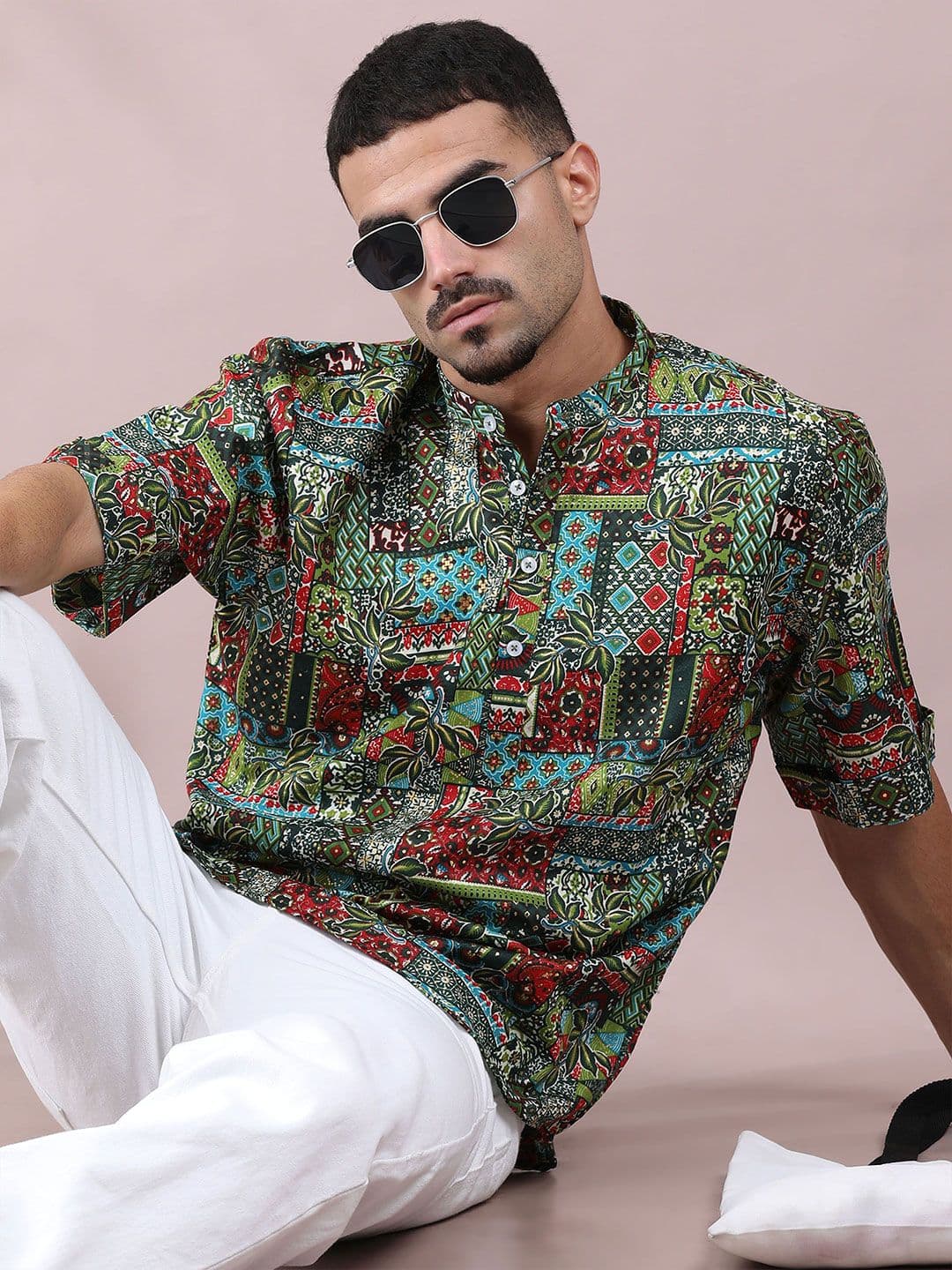 FILORI STUDIO Men Ethnic Motifs Printed Cotton Kurta - view 1