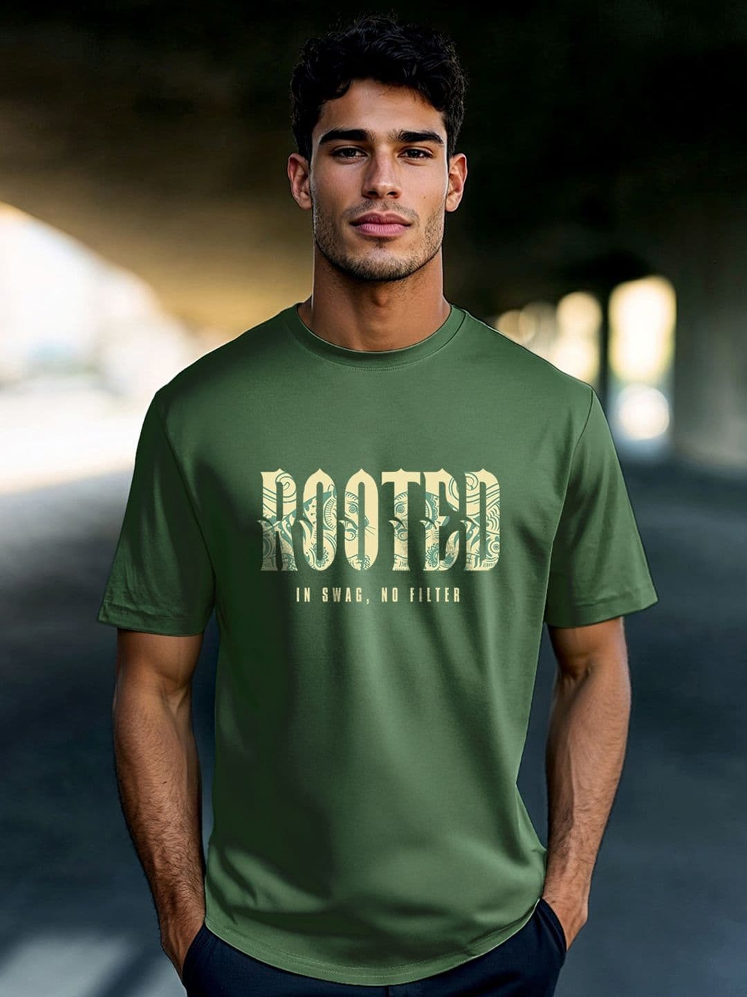 Bewakoof Men Typography Printed Round Neck Cotton T-shirt - view 1