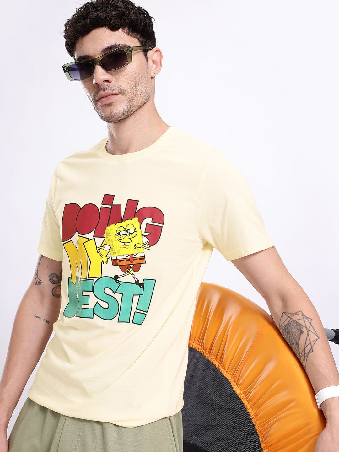 Kook N Keech Spongebob Square Pants Printed Pure Cotton T-shirt - view 1