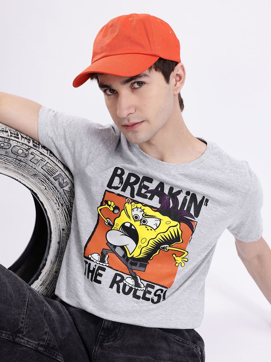 Kook N Keech Spongebob Printed Pure Cotton T-shirt - view 1