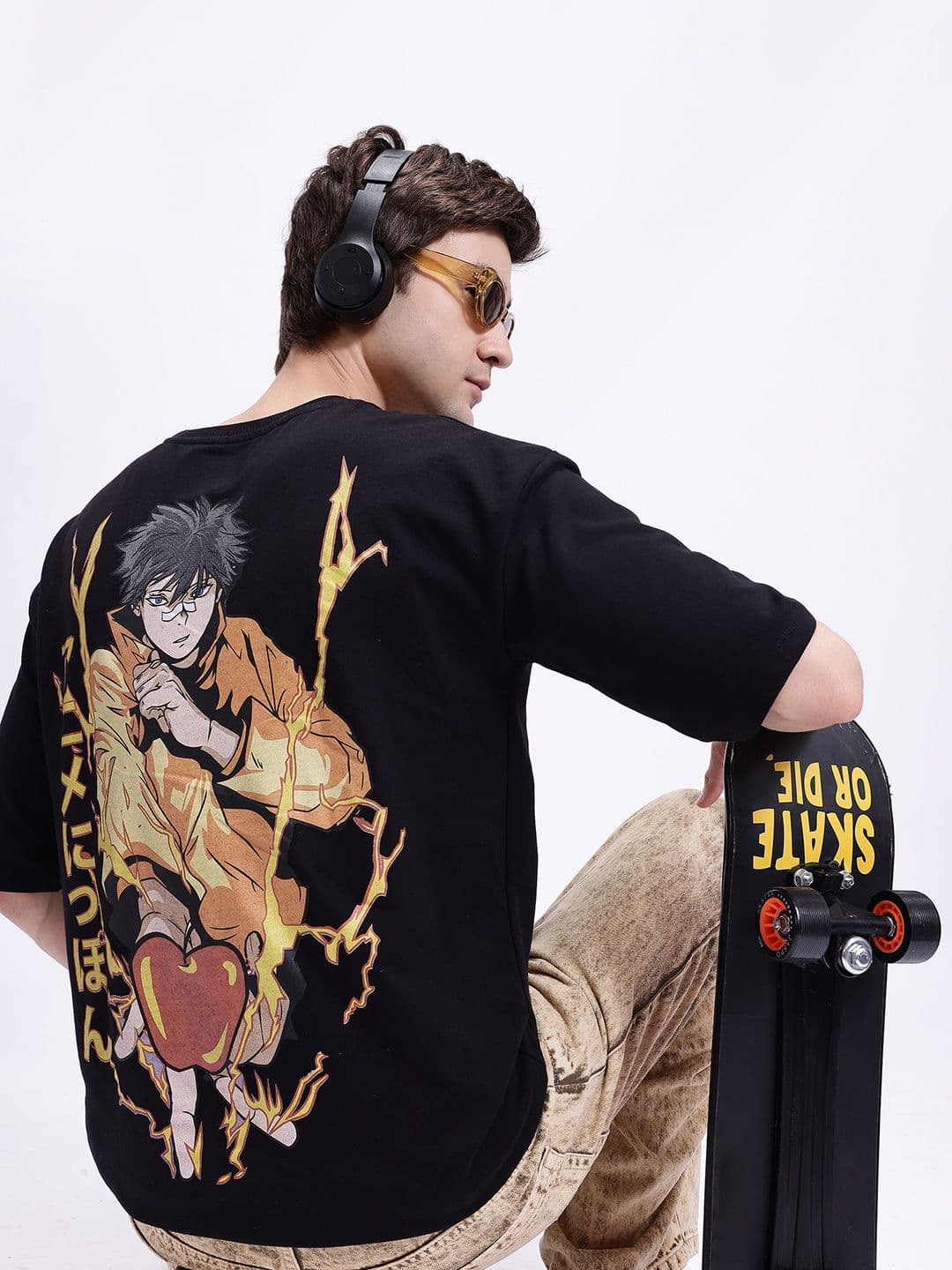 Kook N Keech Anime Nippon Printed Oversized Longline T-shirt - view 1