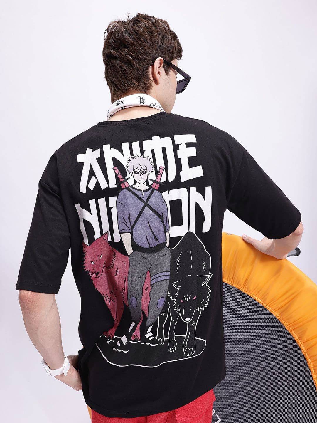 Kook N Keech Anime Nippon Printed Oversized Longline T-shirt - view 1