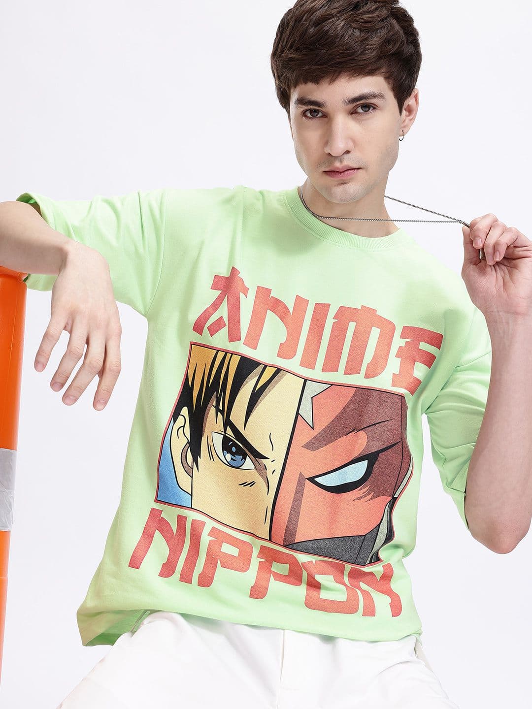 Kook N Keech Minute Mirth Printed Drop-Shoulder Sleeves Oversized T-shirt - view 1