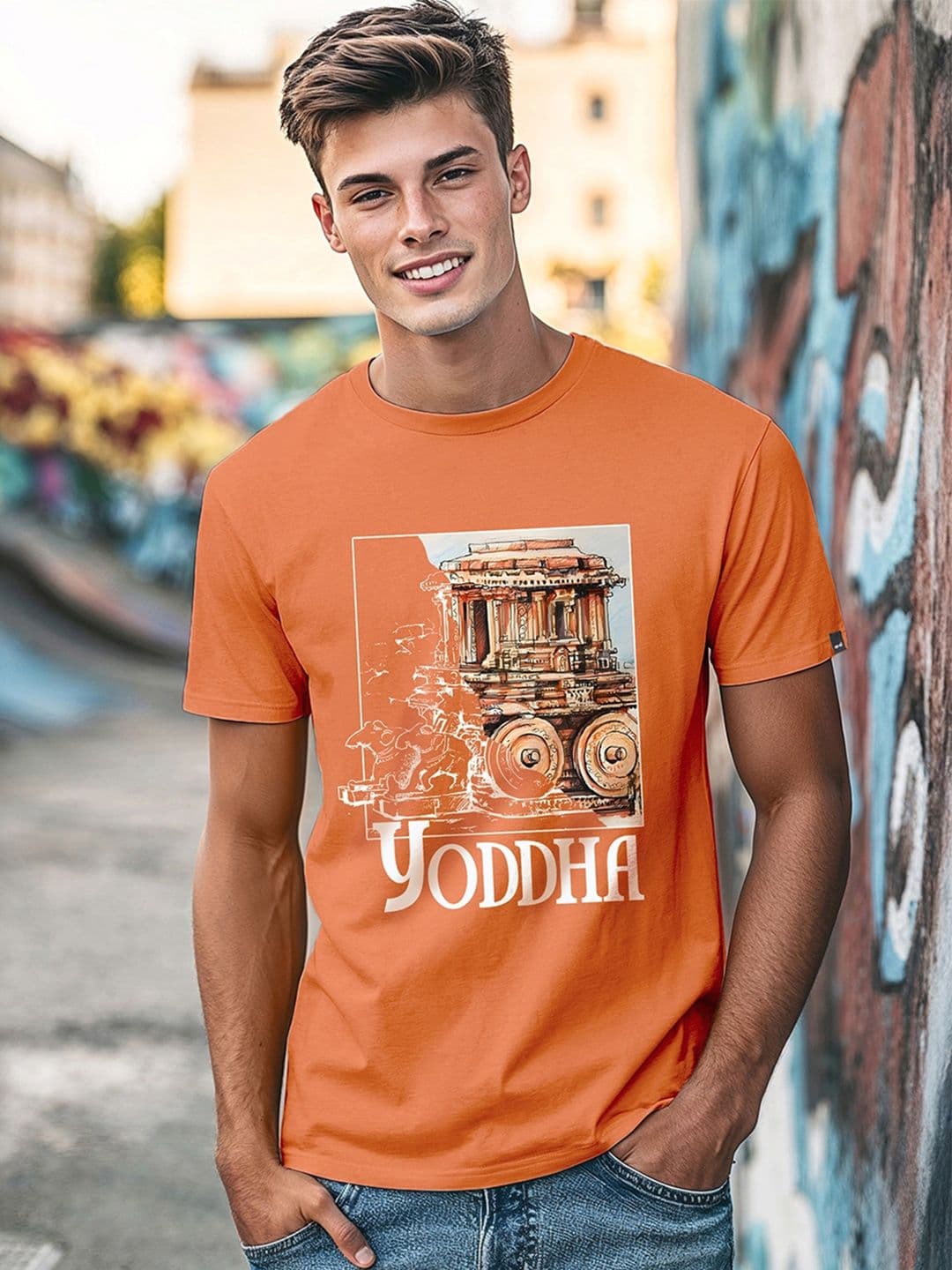 Bewakoof Yoddha Graphic Printed Pure Cotton T-Shirt - view 1