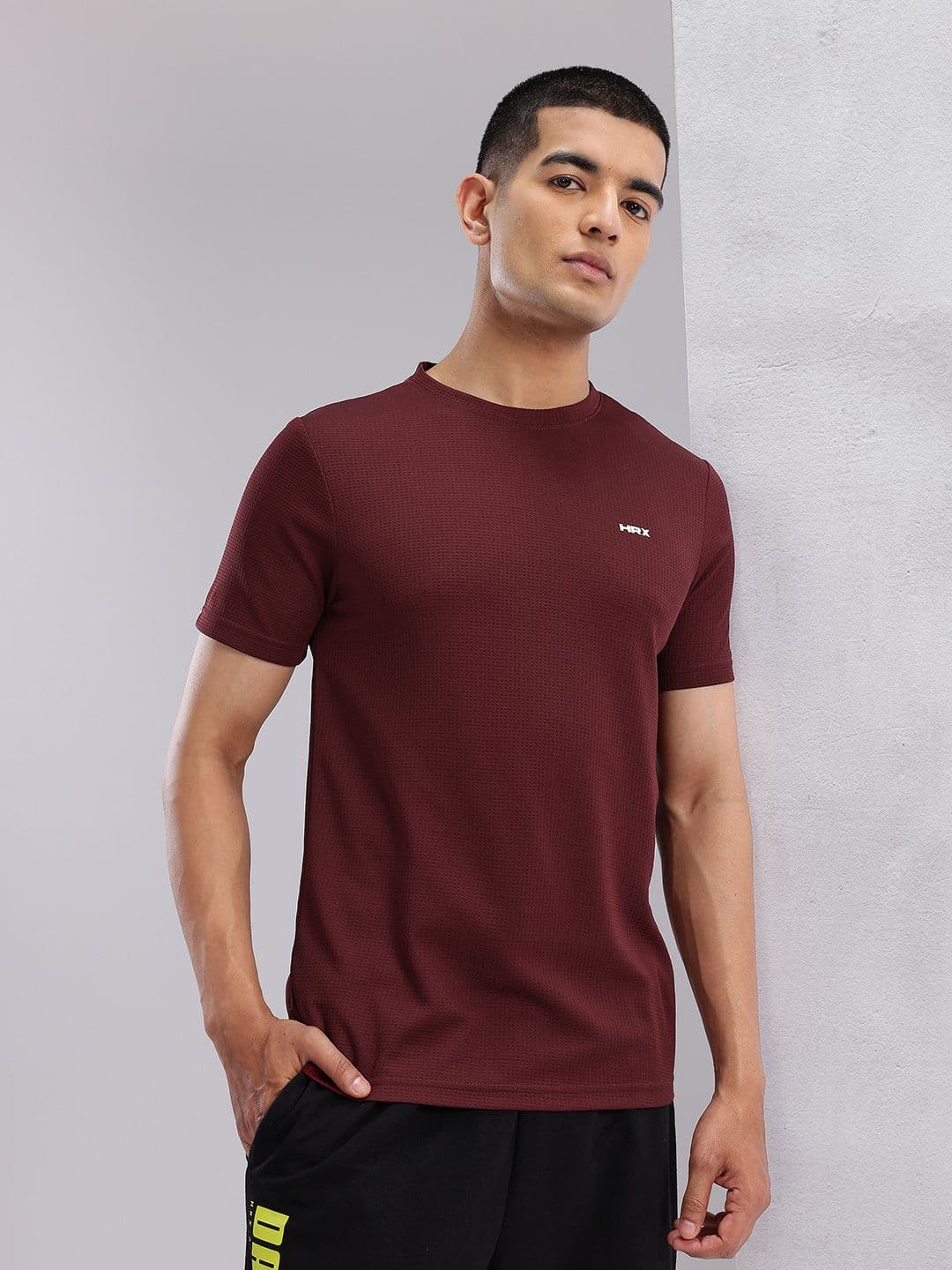 HRX by Hrithik Roshan Solid Round Neck T-shirt - view 1