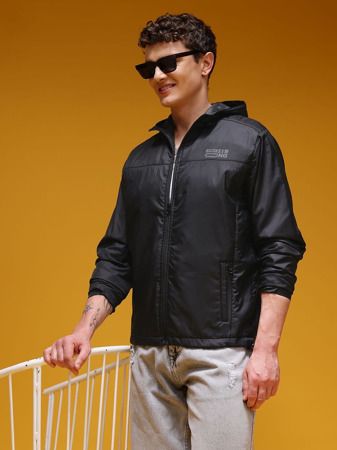 HERE&NOW Hooded Bomber Jacket - view 1