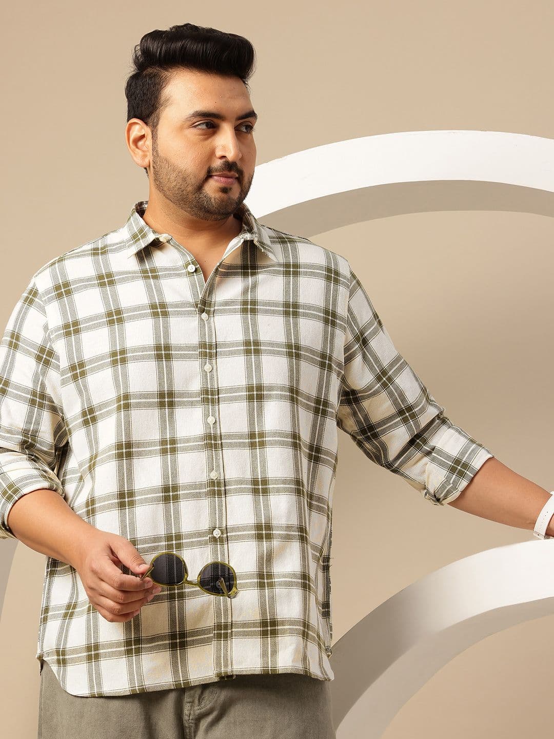 Sztori Men Plus Size Checked Casual Shirt - view 1