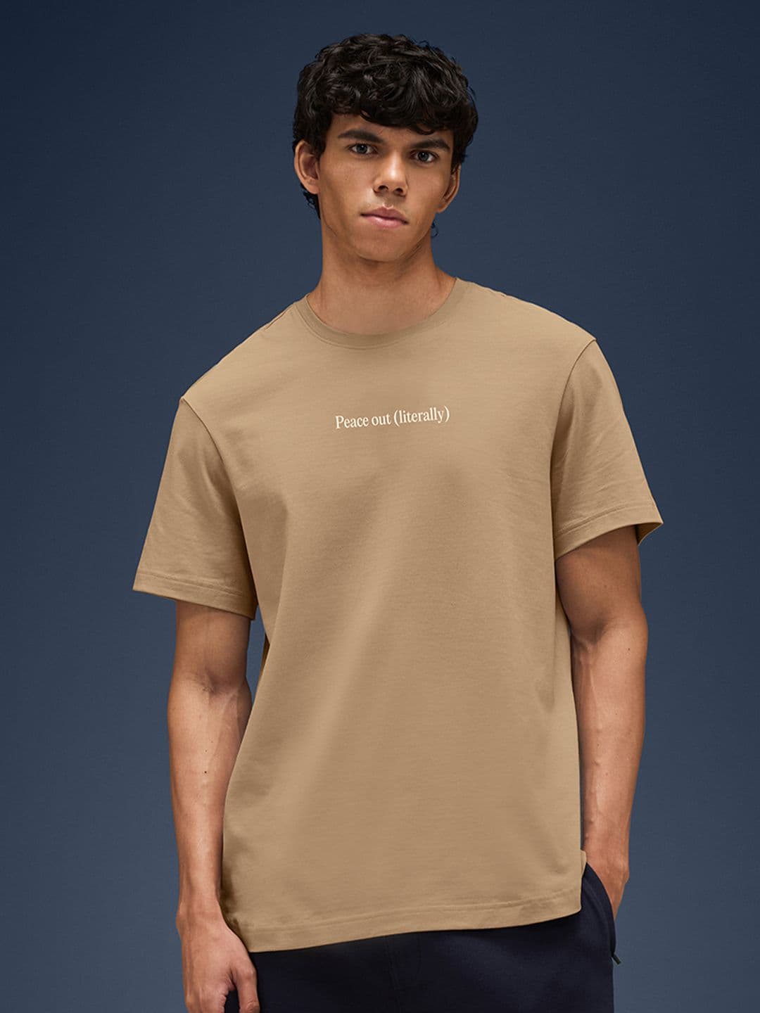 BOLDFIT Unisex Rapid-Dry Typography Printed Round Neck Oversized T-shirt - view 1