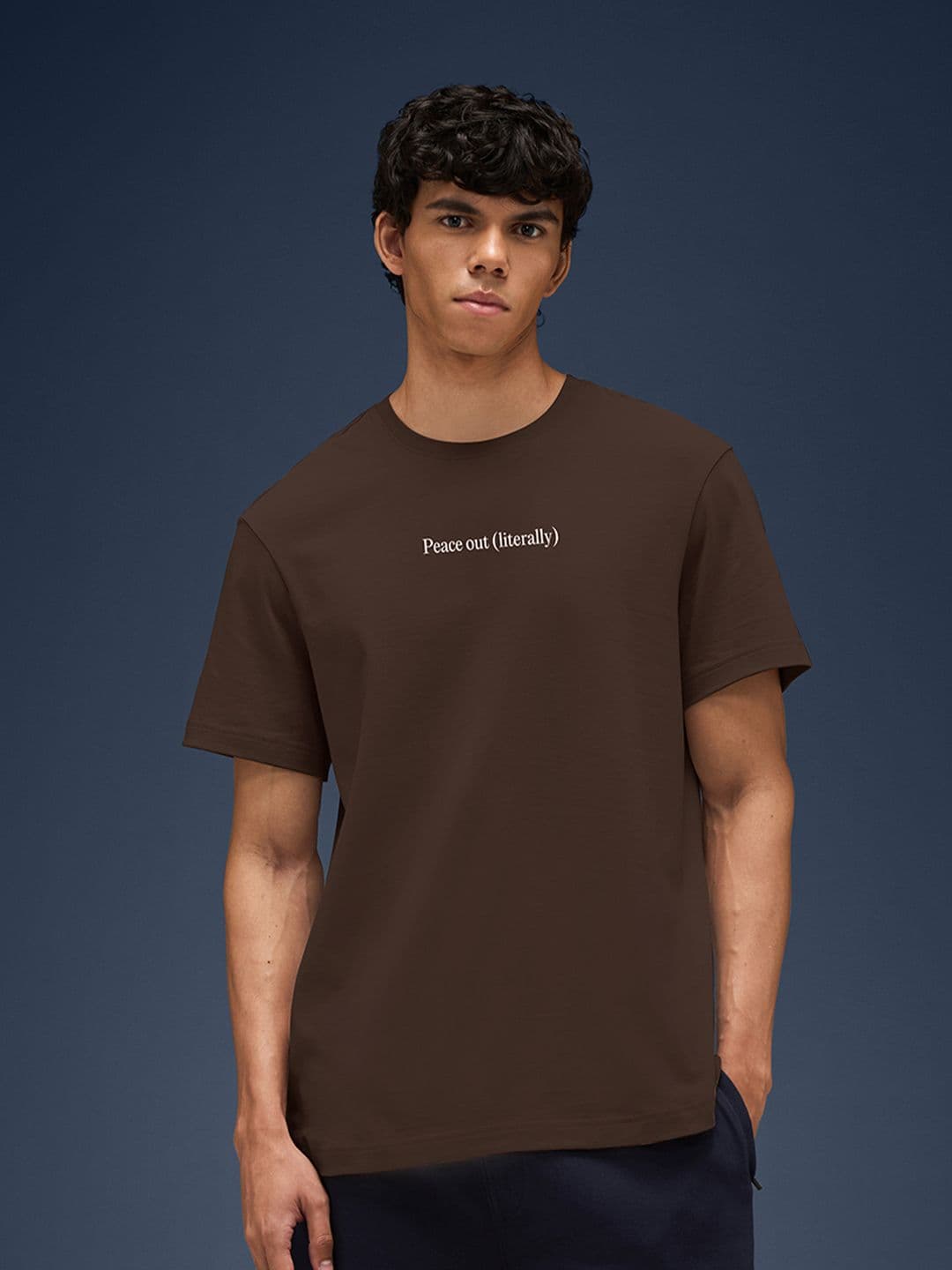 BOLDFIT Unisex Rapid-Dry Typography Printed Round Neck Oversized T-shirt - view 1
