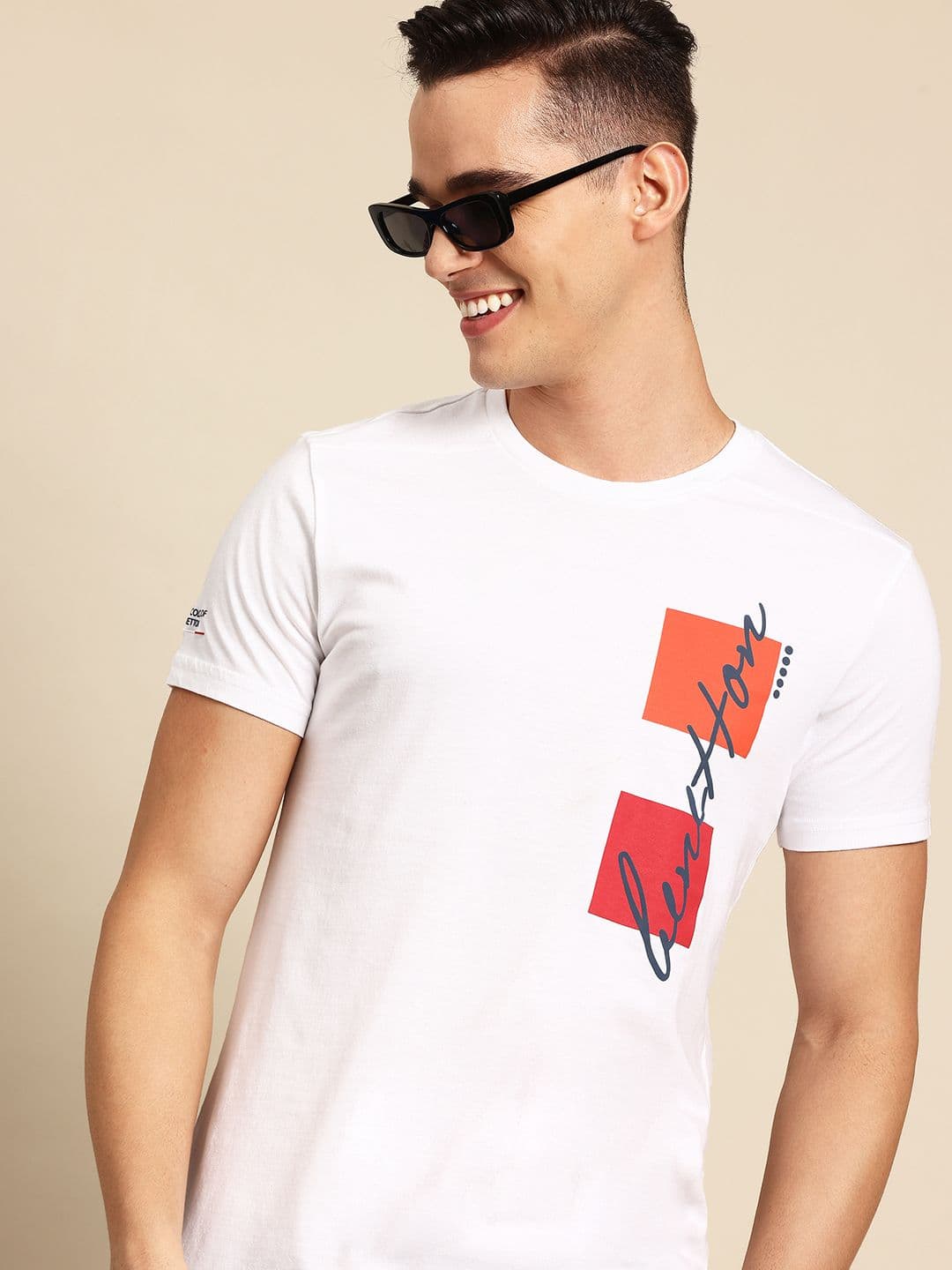 United Colors of Benetton Typography Printed Pure Cotton T-shirt - view 1