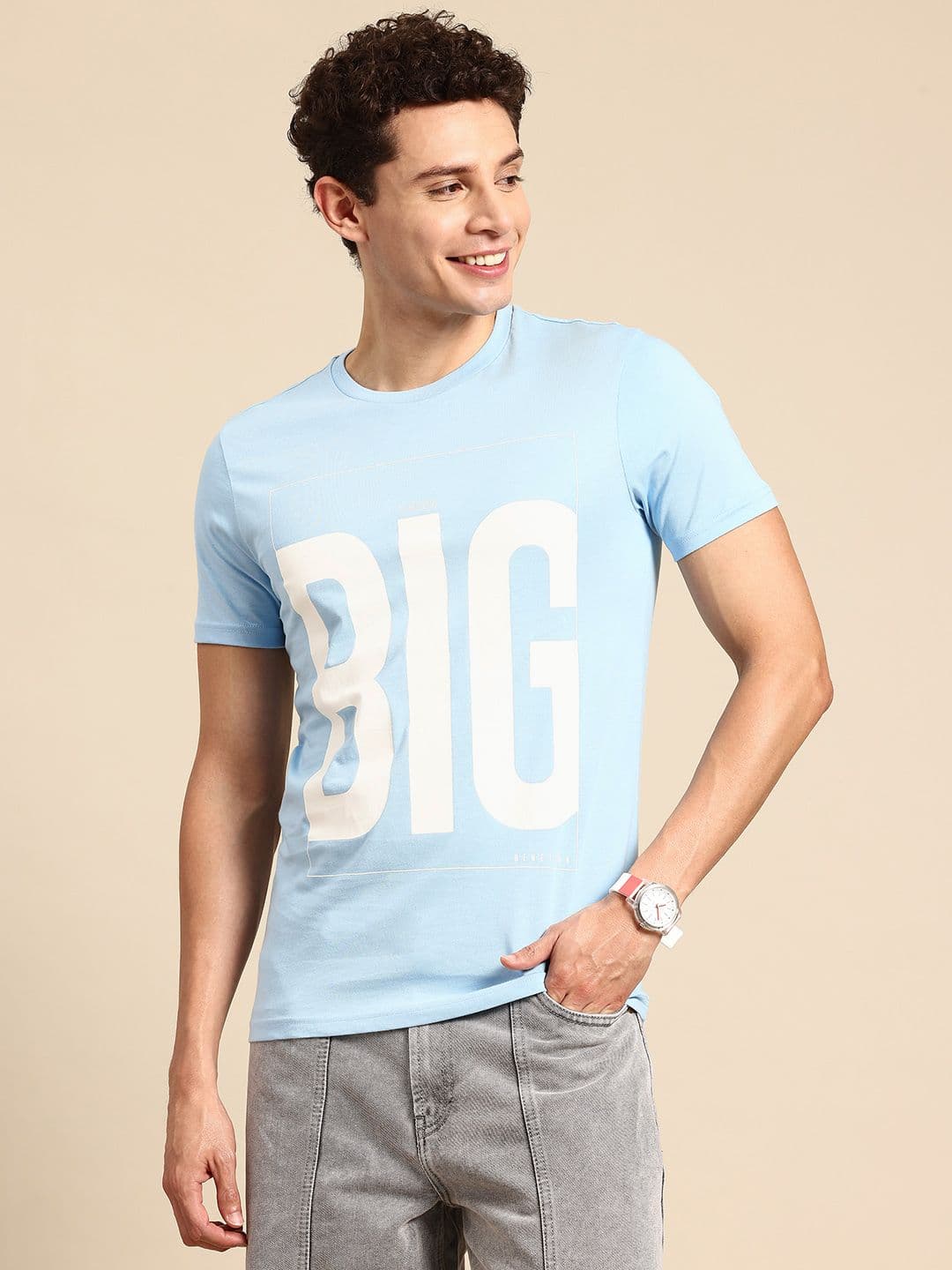 United Colors of Benetton Men Pure Cotton Printed T-shirt - view 1