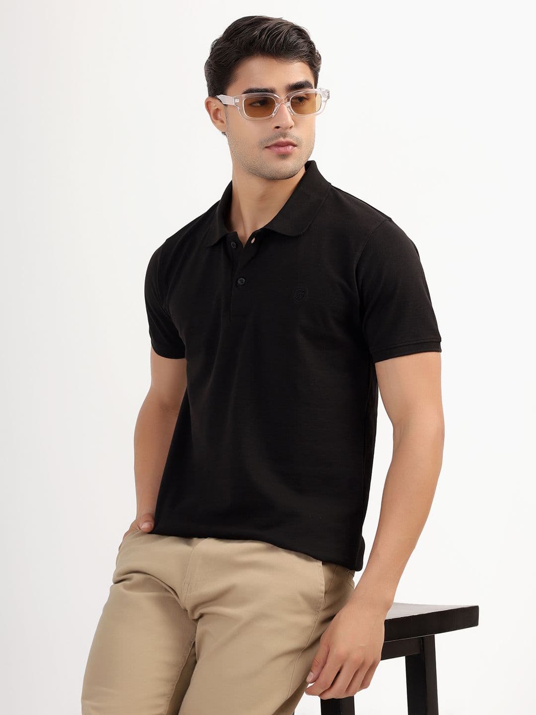 ALAKH HUB Polo Collar Muscle Fit T-shirt - view 1