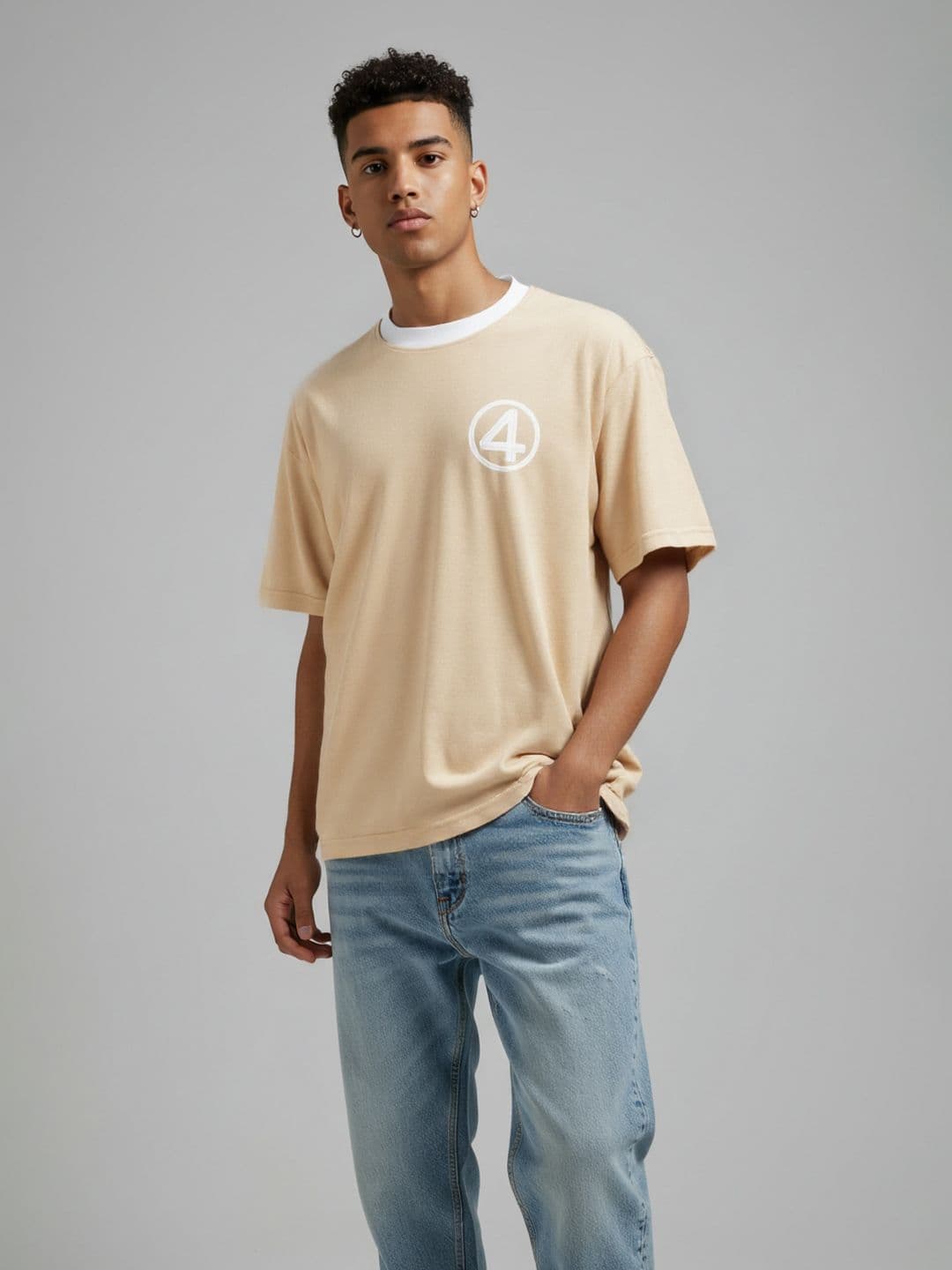 glitchez Oversized Fit The Fantastic Four Printed T-shirt - view 1