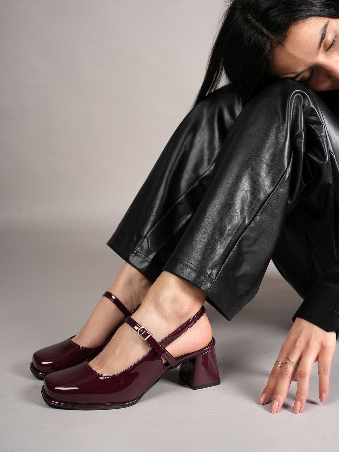 DROP BOLD Women Square Toe Block Heel Mary Janes - view 1