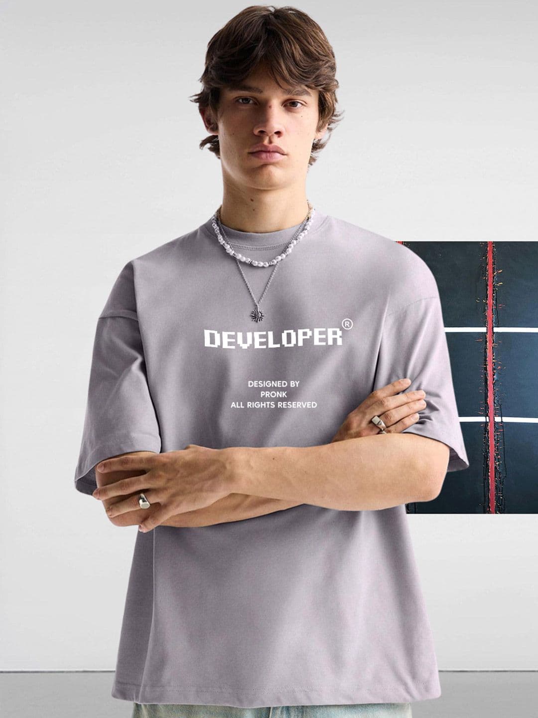 PRONK Men Grey Tshirts - view 1