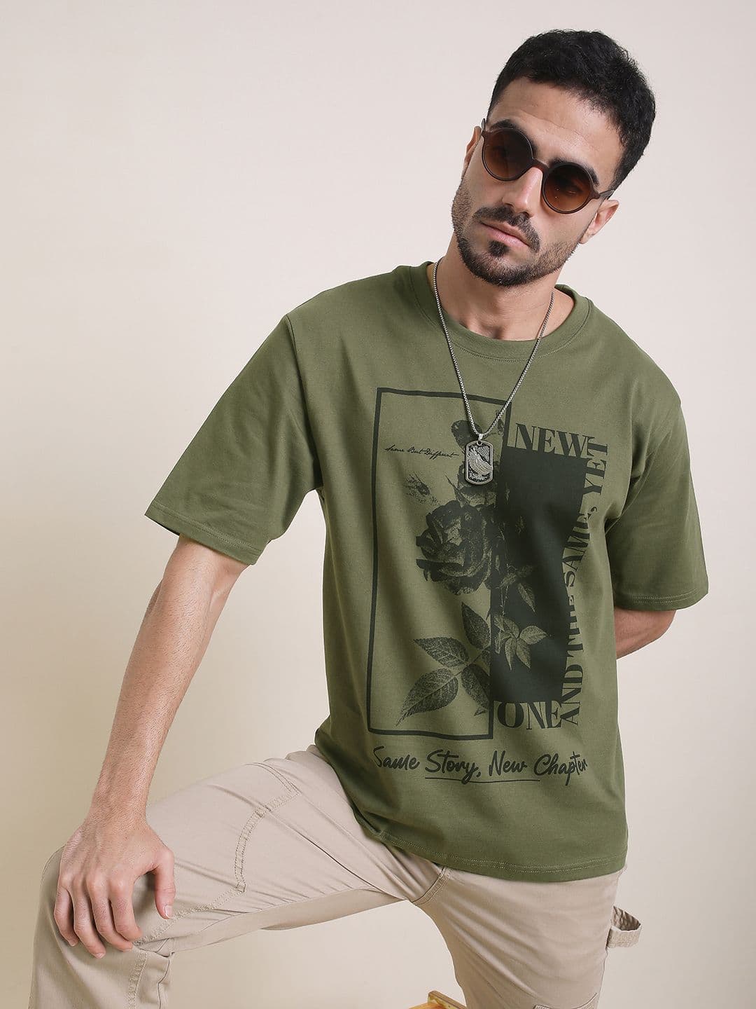 Difference Of Opinion Men Oversized Short Sleeve Printed Tshirt - view 1