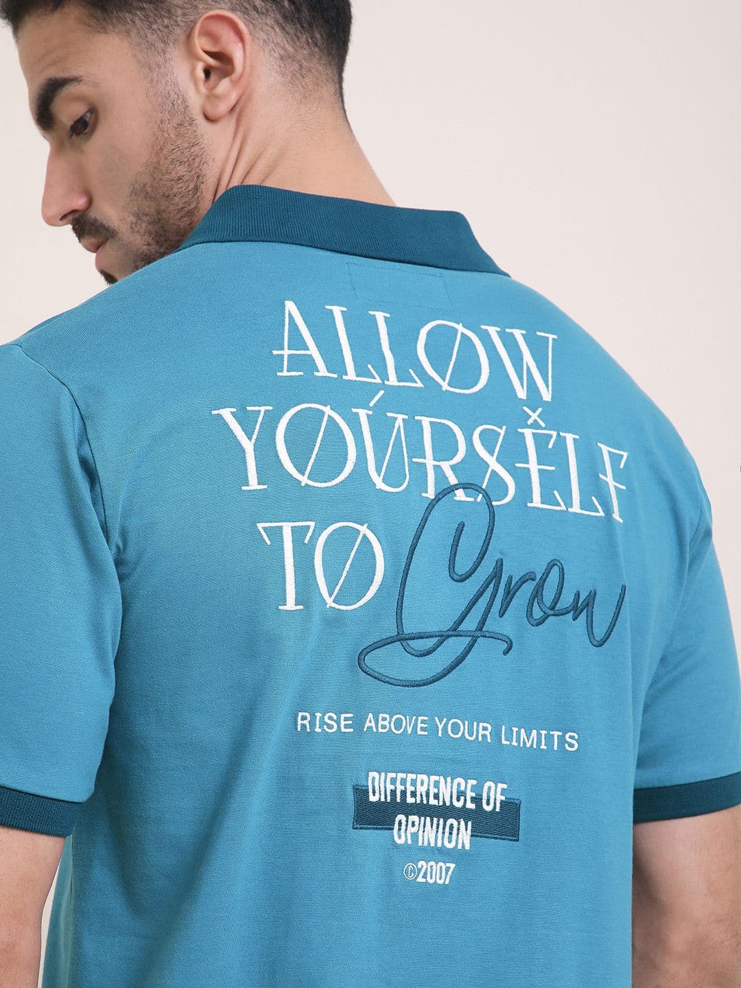 Difference Of Opinion Men Relaxed Fit Embroidery Polo Tshirt - view 1