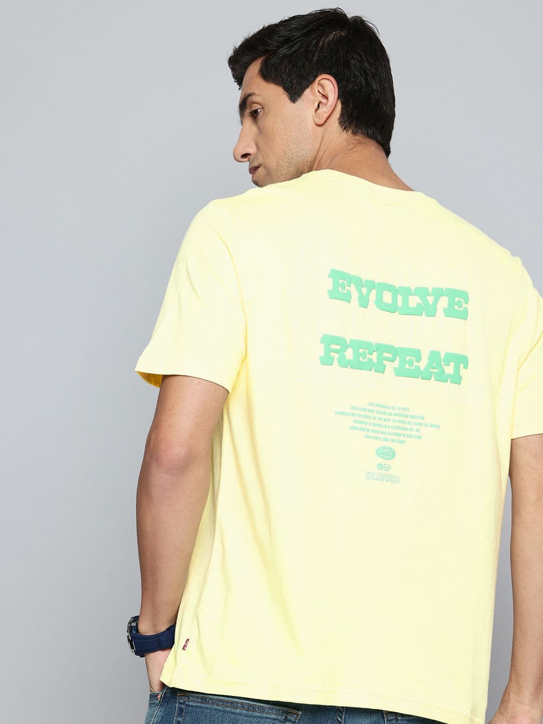 Levis Typography Puff Printed Pure Cotton T-shirt - view 1