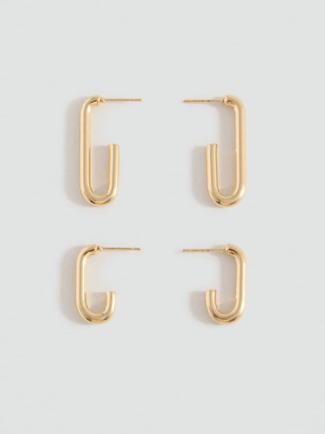 MANGO Pack Of 2 Contemporary Drop Earrings - view 1