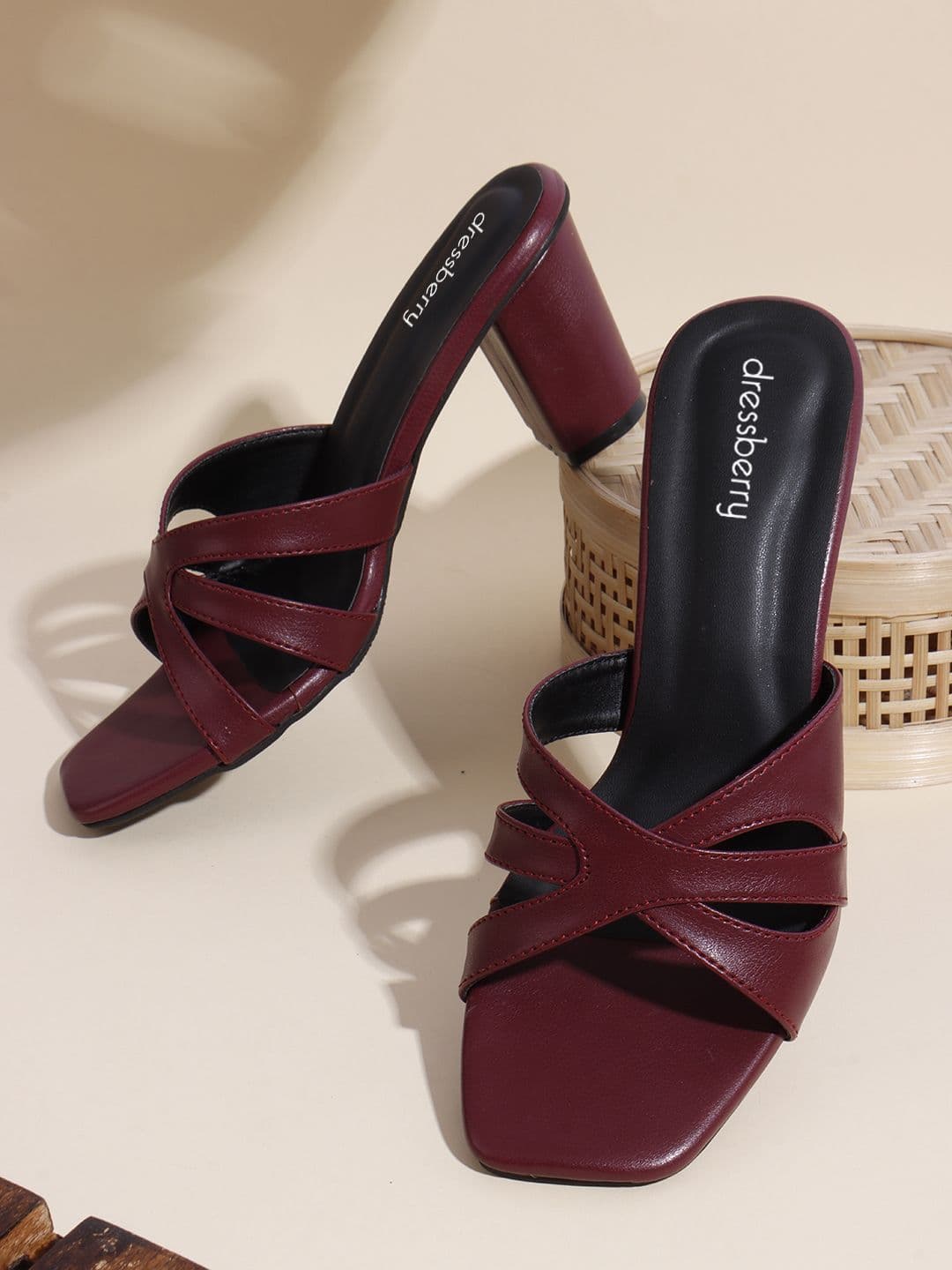 DressBerry Women Solid Square Toe Leather Sandals - view 1