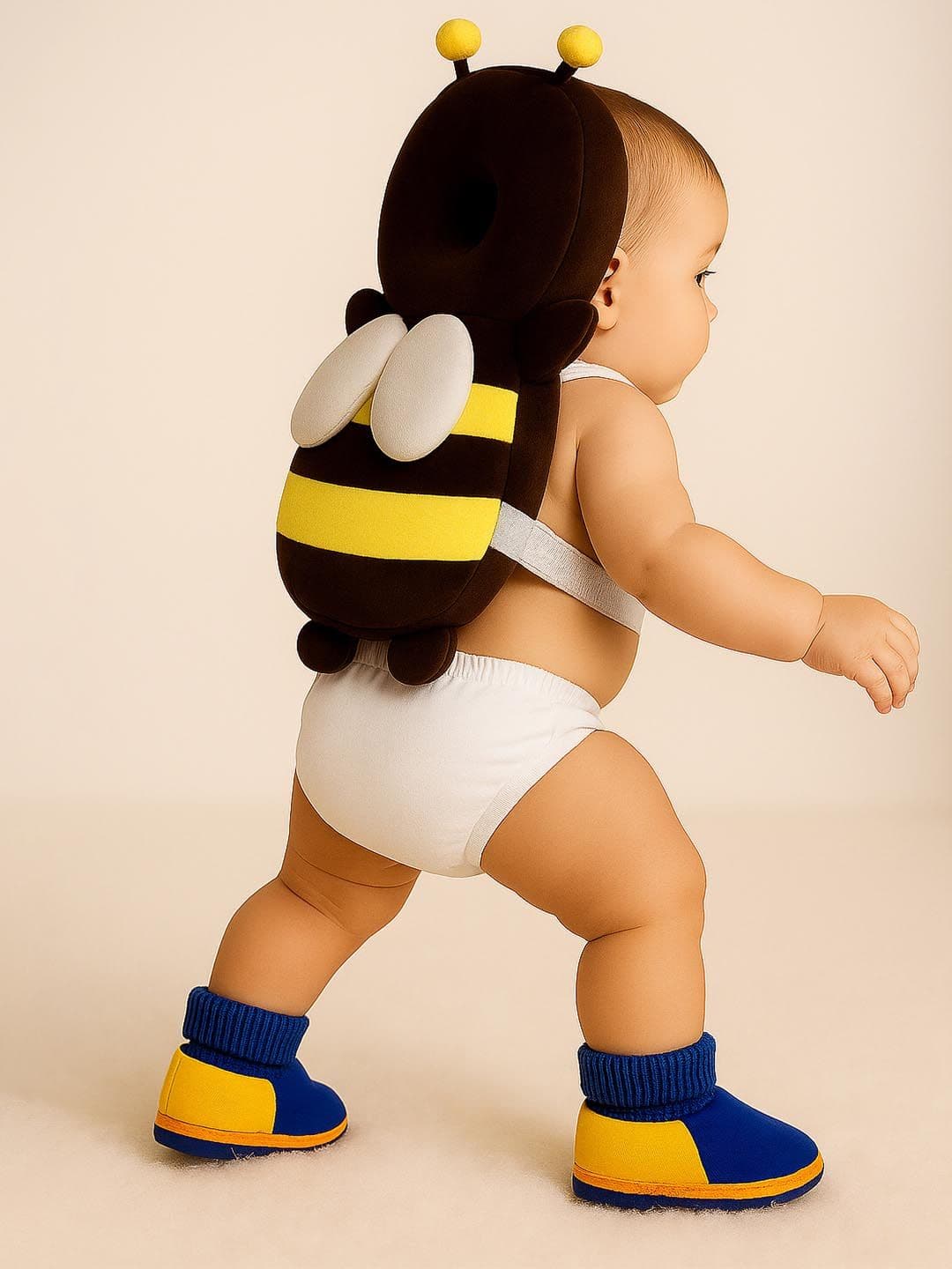 Smartots Infants Brown Honey Bee Crawling & Walking Head Protector with Booties - view 1