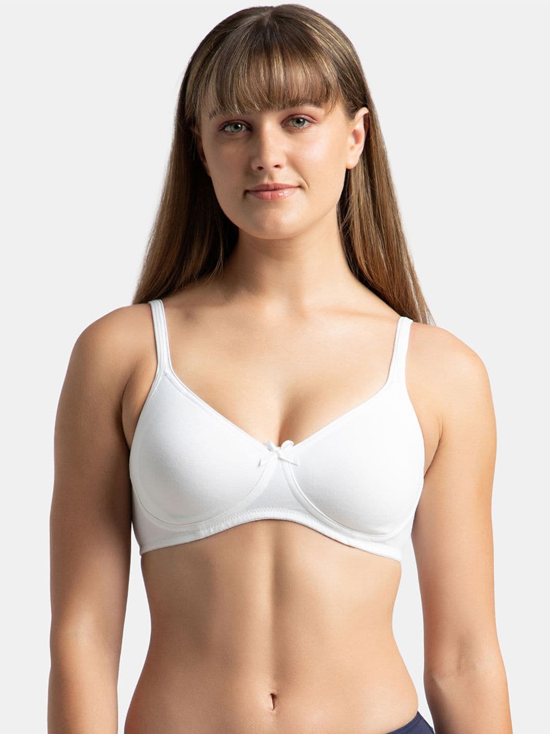 Jockey Wirefree Non Padded Super Combed Cotton Stretch Medium Coverage Everyday Bra-1722 - view 1