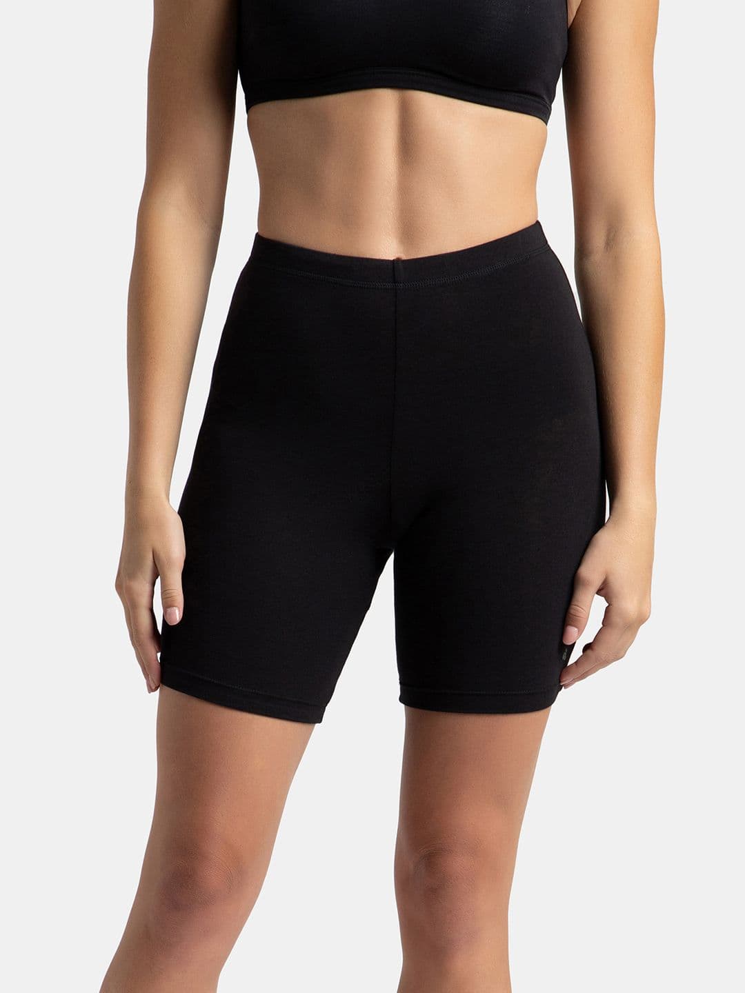 Jockey High Coverage Super Combed Cotton Concealed Waistband Stretch Shorties -1529 - view 1