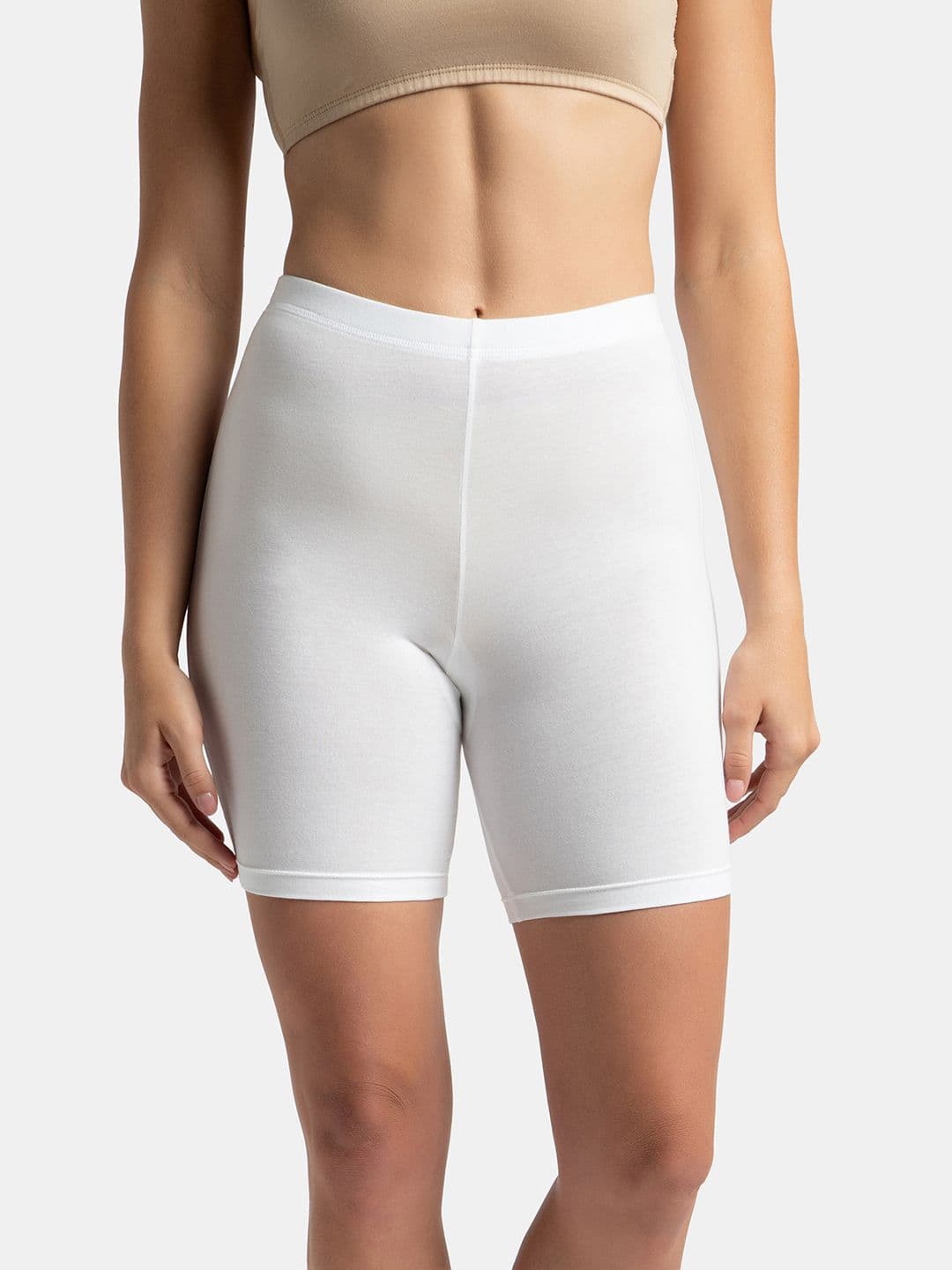Jockey High Coverage Super Combed Cotton Concealed Waistband Stretch Shorties -1529 - view 1