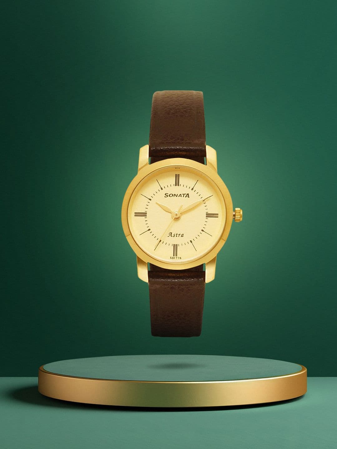 Sonata Quartz Analog With Champagne Dial Watch For Women - Nt87018yl01w - view 1