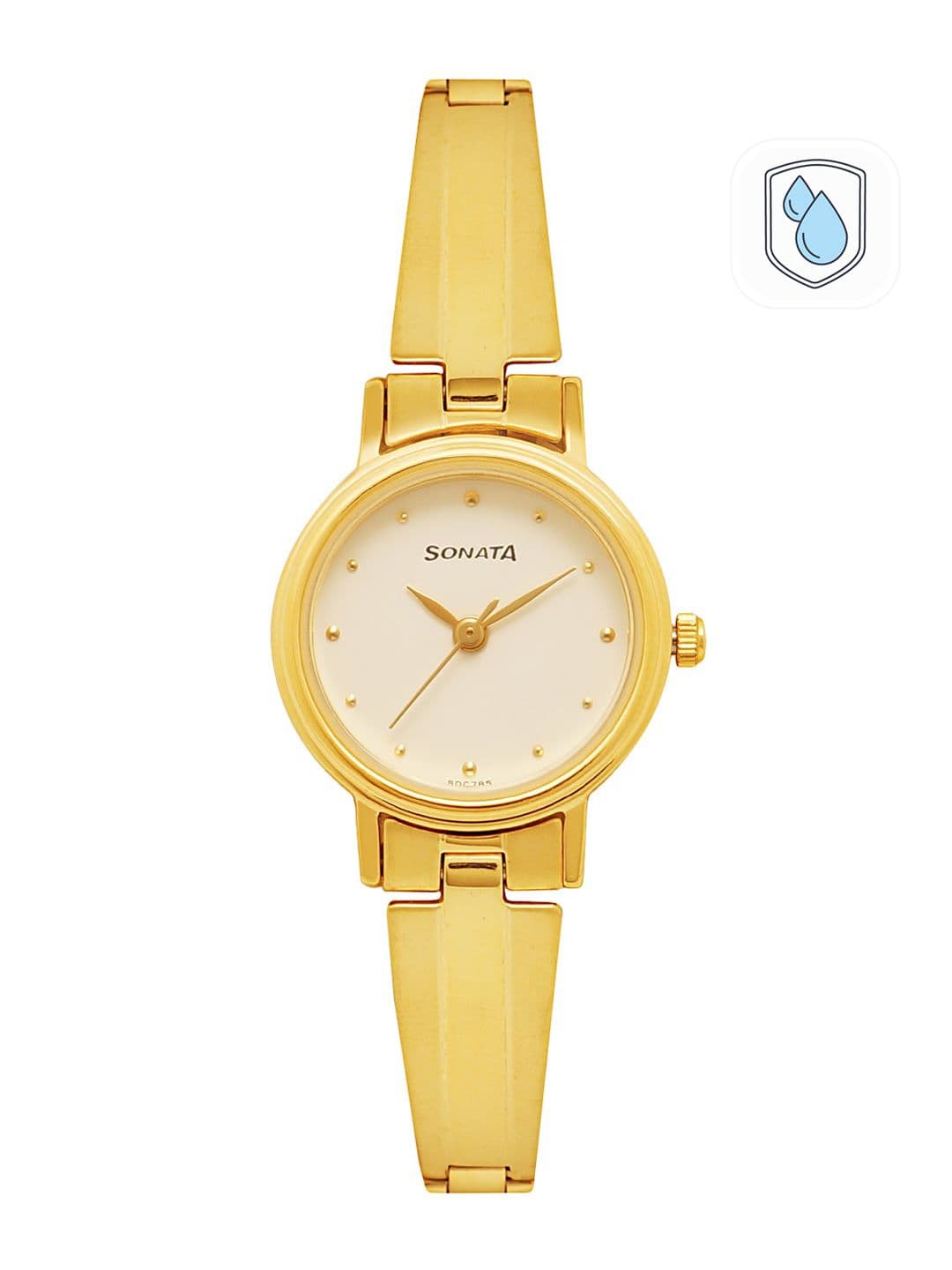 Sonata Quartz Analog With White Dial Watch For Women - Nt8096ym04 - view 1