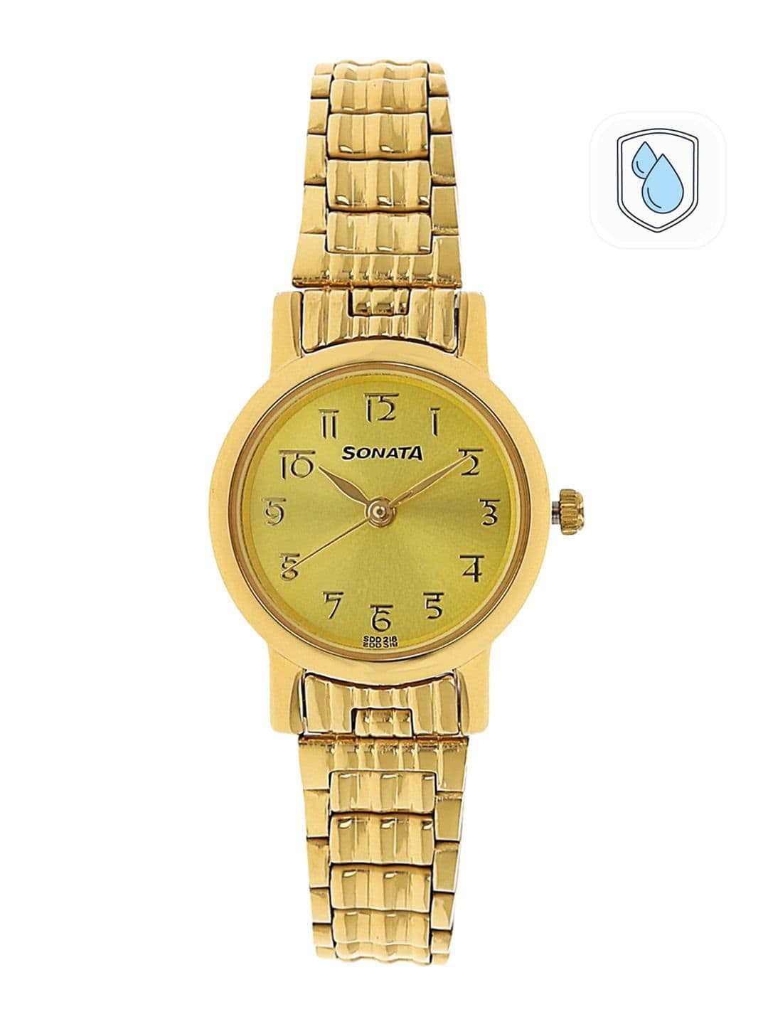 Sonata Quartz Analog With Champagne Dial Watch For Women - Ns8976ym06w - view 1