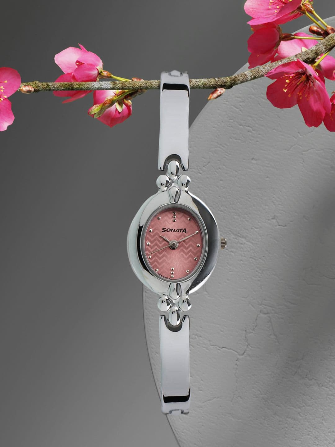 Sonata Quartz Analog With Pink Dial Watch For Women - Nt8093sm02 - view 1