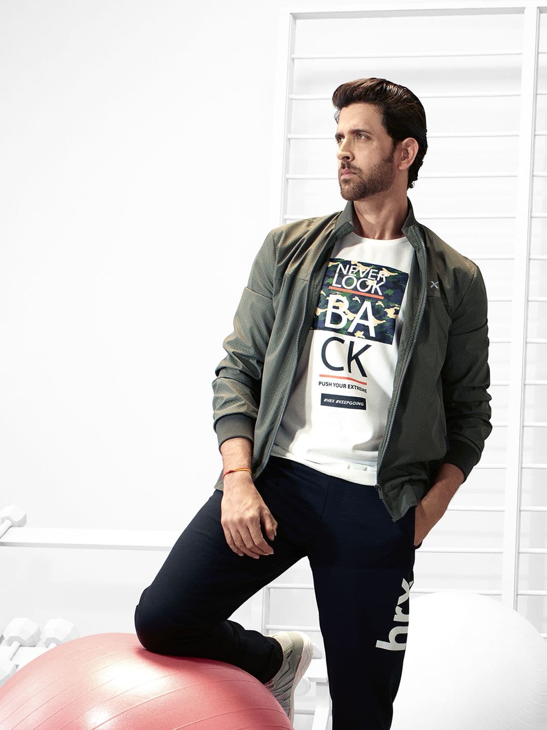 HRX by Hrithik Roshan Men White Rapid Dry Camo Training T-shirt - view 1