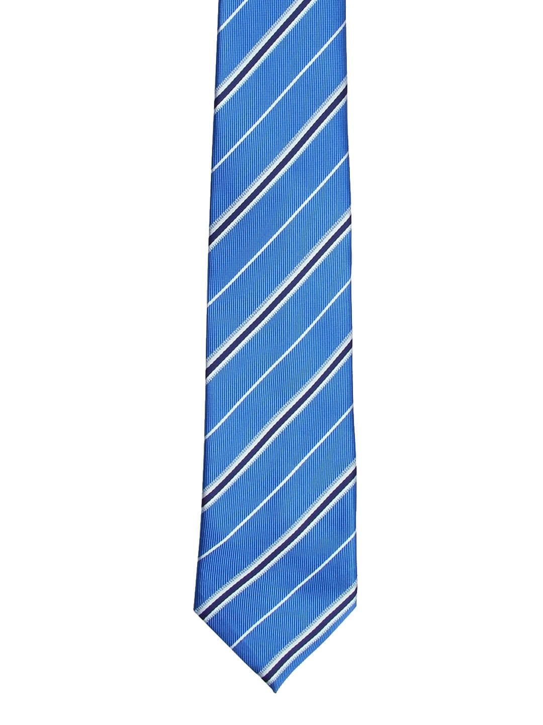 Tossido Blue Striped Broad Tie - view 1