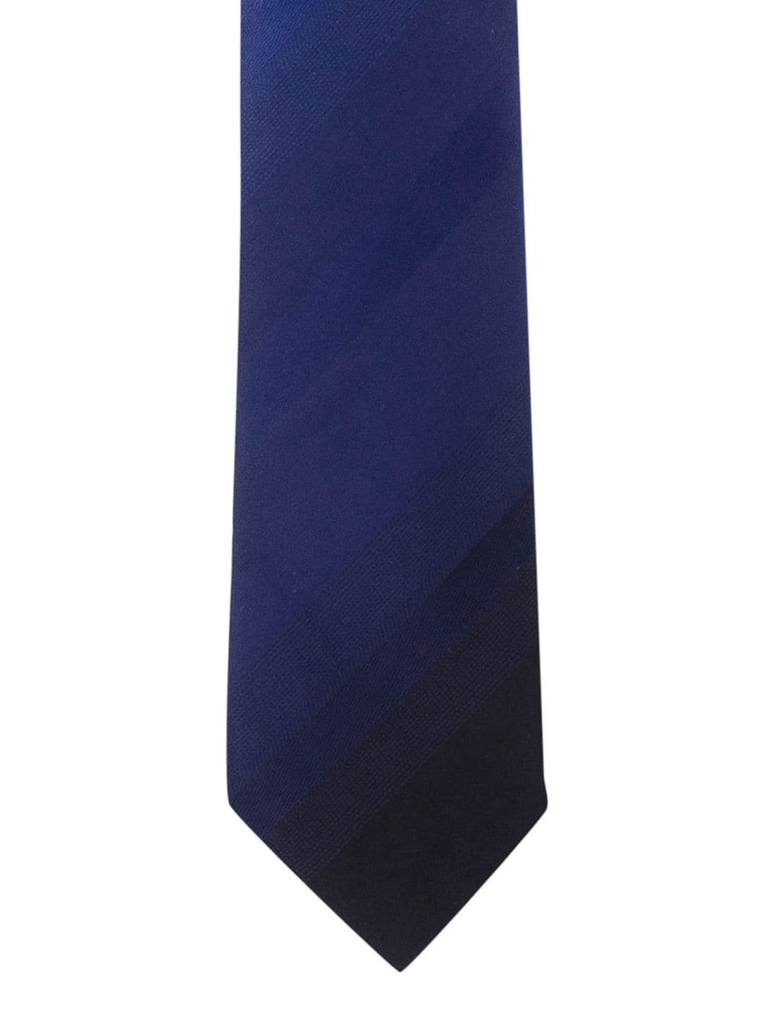 The Tie Hub Black & Navy Blue Colourblocked Skinny Tie - view 1