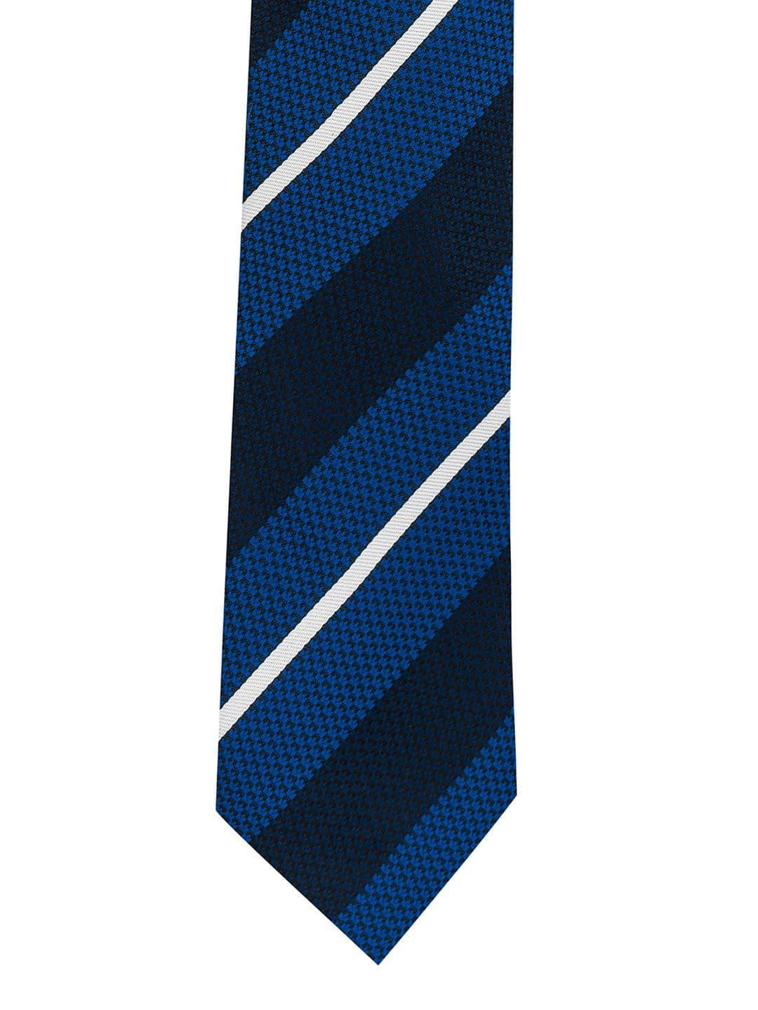 The Tie Hub Blue & White Striped Broad Tie - view 1