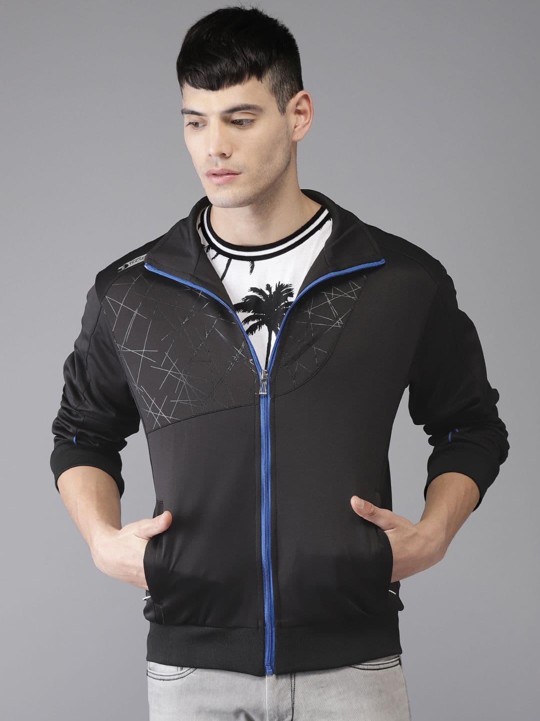 The Indian Garage Co Men Black Solid Bomber - view 1
