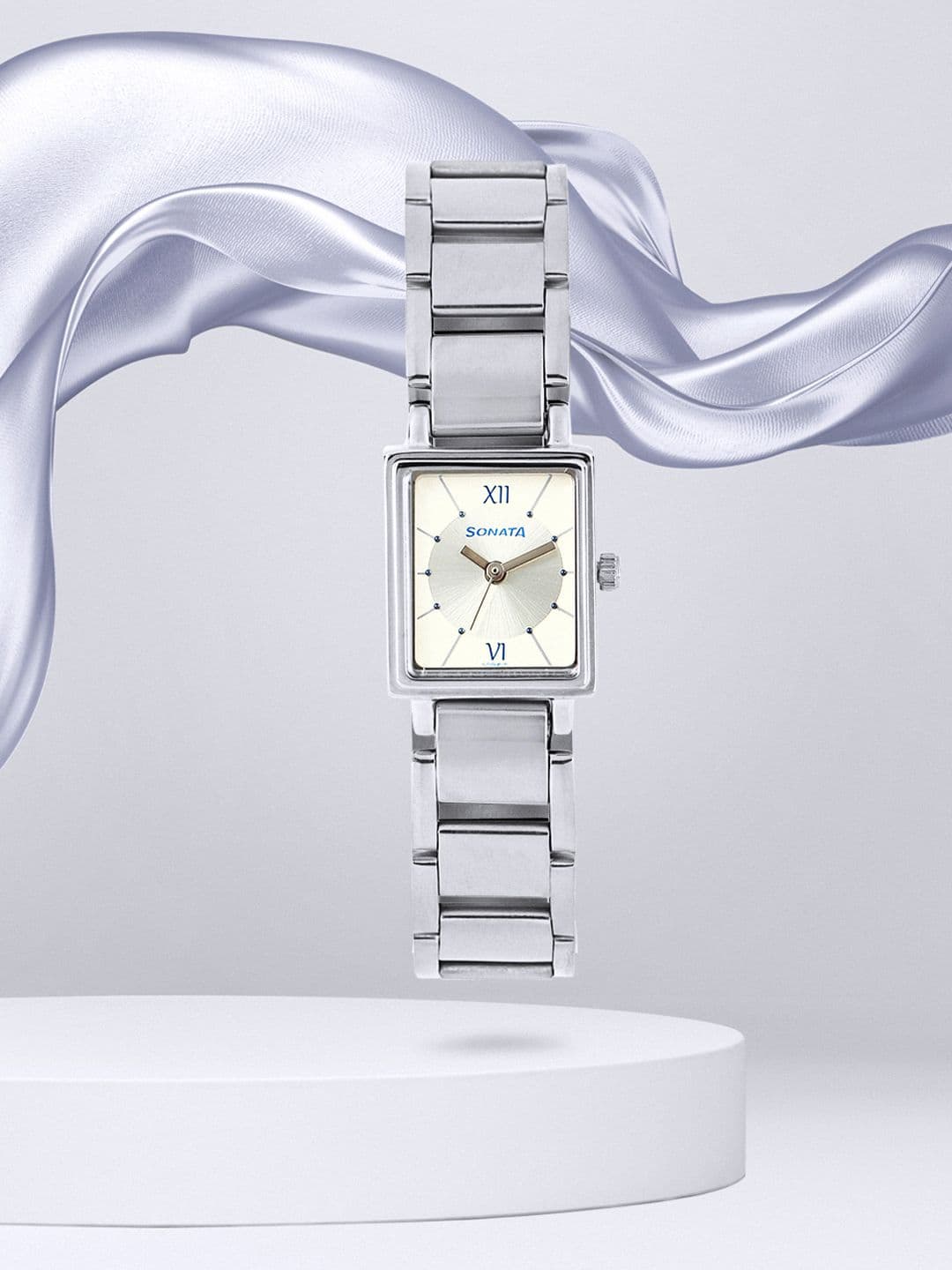 Sonata Quartz Analog With Silver Dial Watch For Women - Nt8080sm01 - view 1