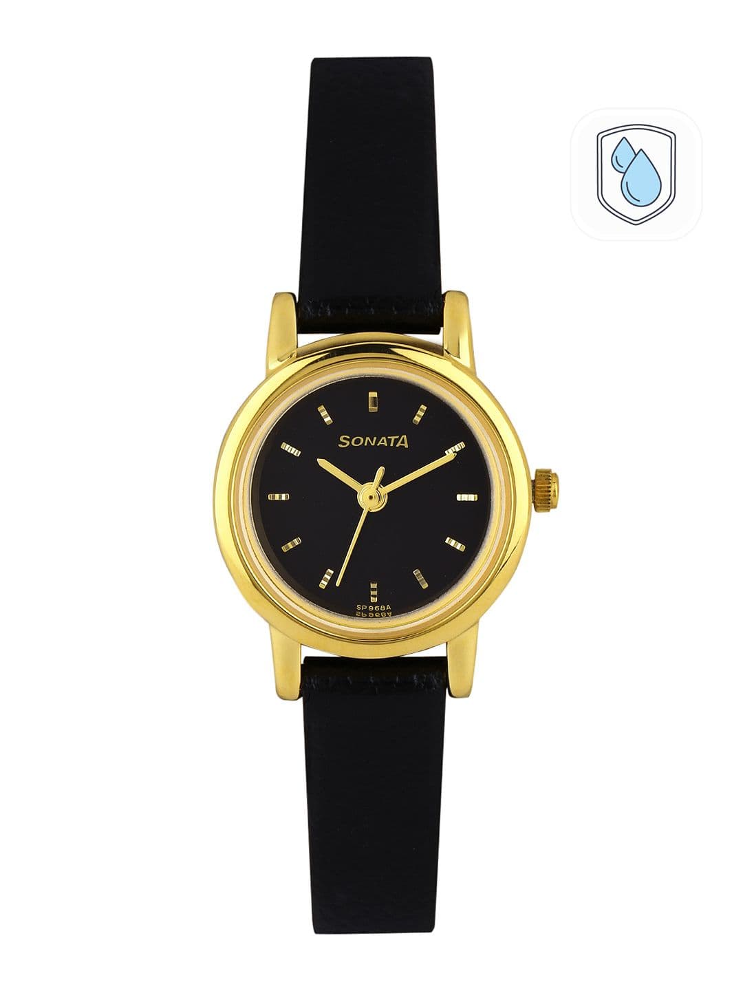 Sonata Quartz Analog With Black Dial Watch For Women - Nt8976yl03w - view 1