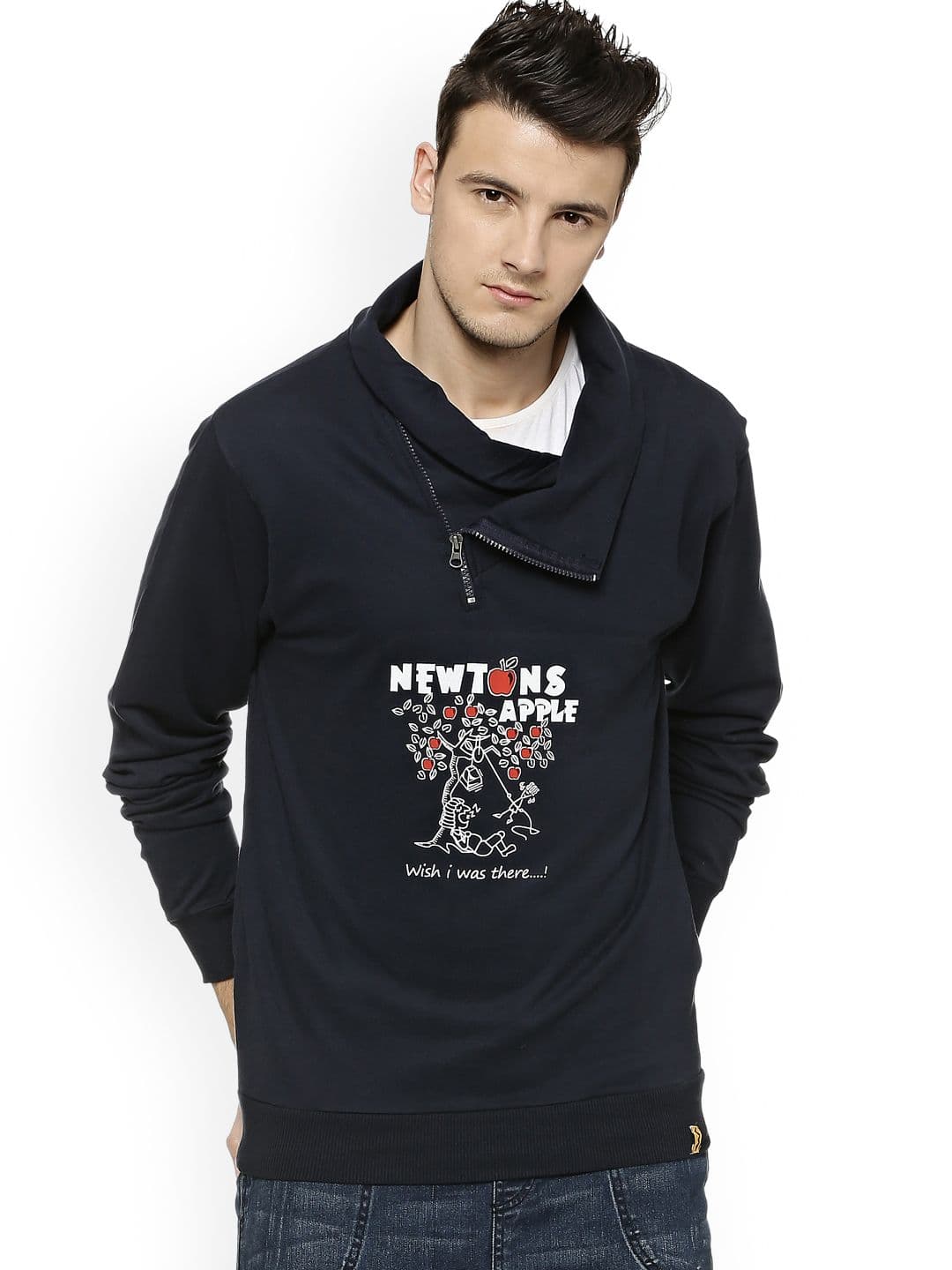 CAHOOT Men Navy Blue Printed Sweatshirt - view 1