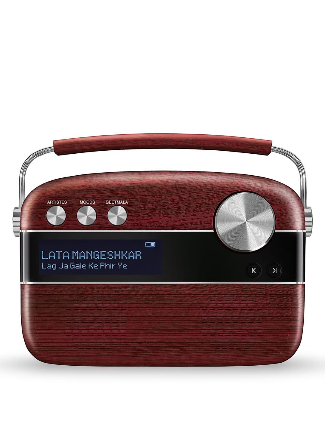 Saregama Carvaan Hindi - Portable Music Player with 5000 Preloaded Songs - Cherrywood Red - view 1