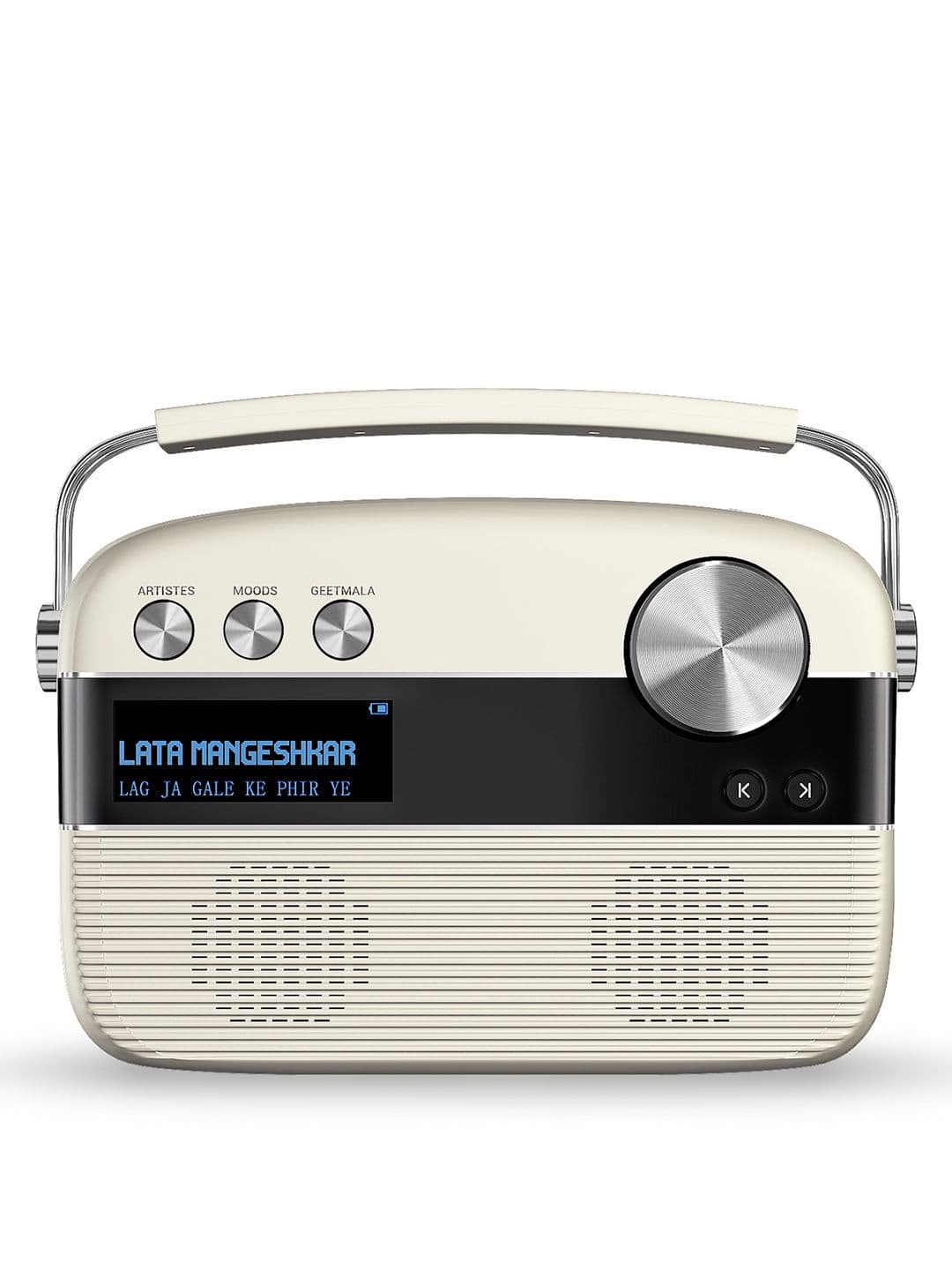 Saregama Carvaan Hindi - Portable Music Player with 5000 Preloaded Songs - Porcelain White - view 1
