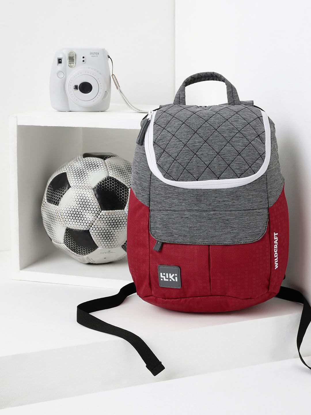 Wildcraft Women Grey Melange & Red Colourblocked Backpack - view 1